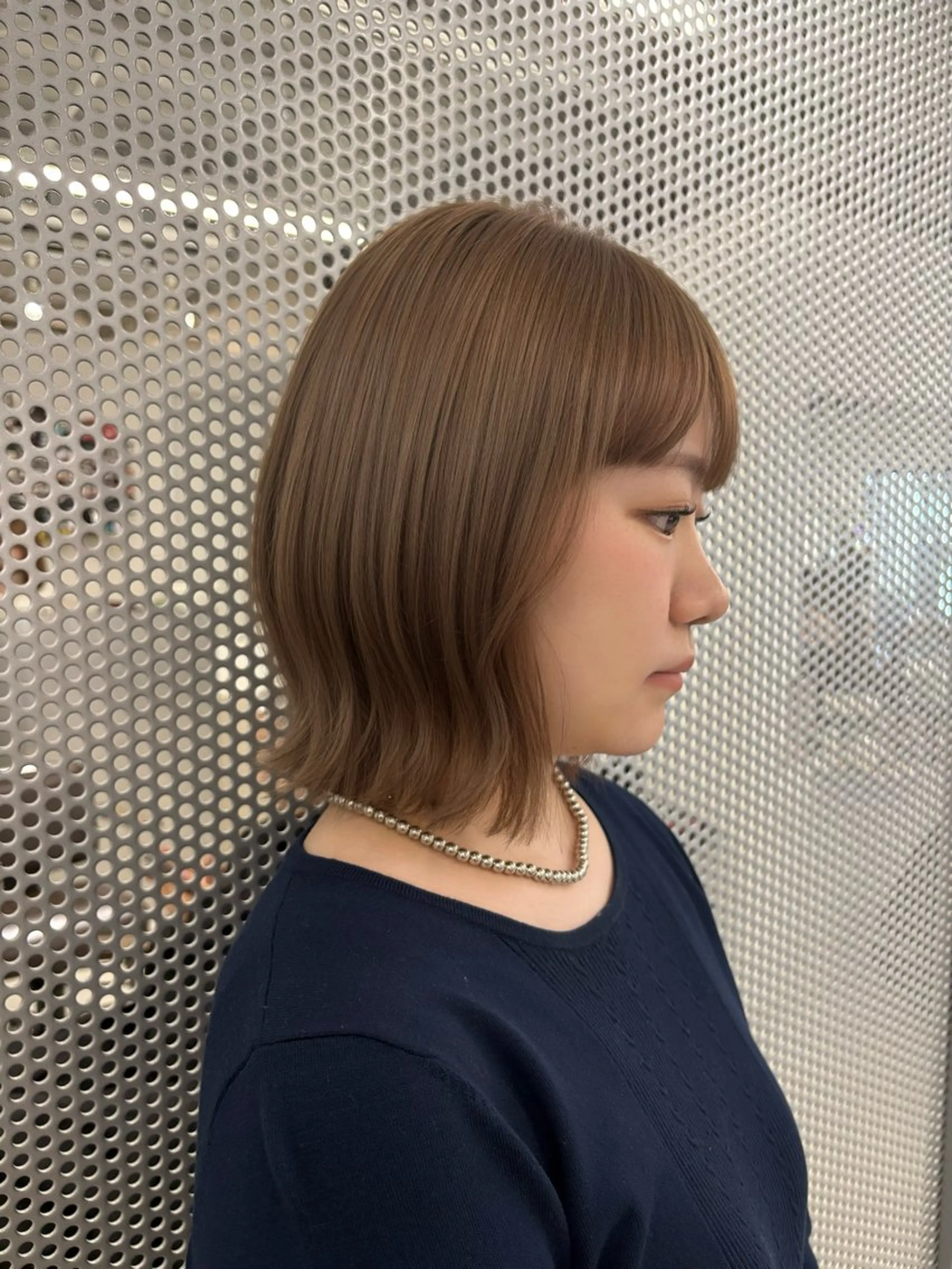 ショート ヘアカラー トリートメント 大林 菜海/透明感/ ハイトーン/レイヤーのヘアスタイル