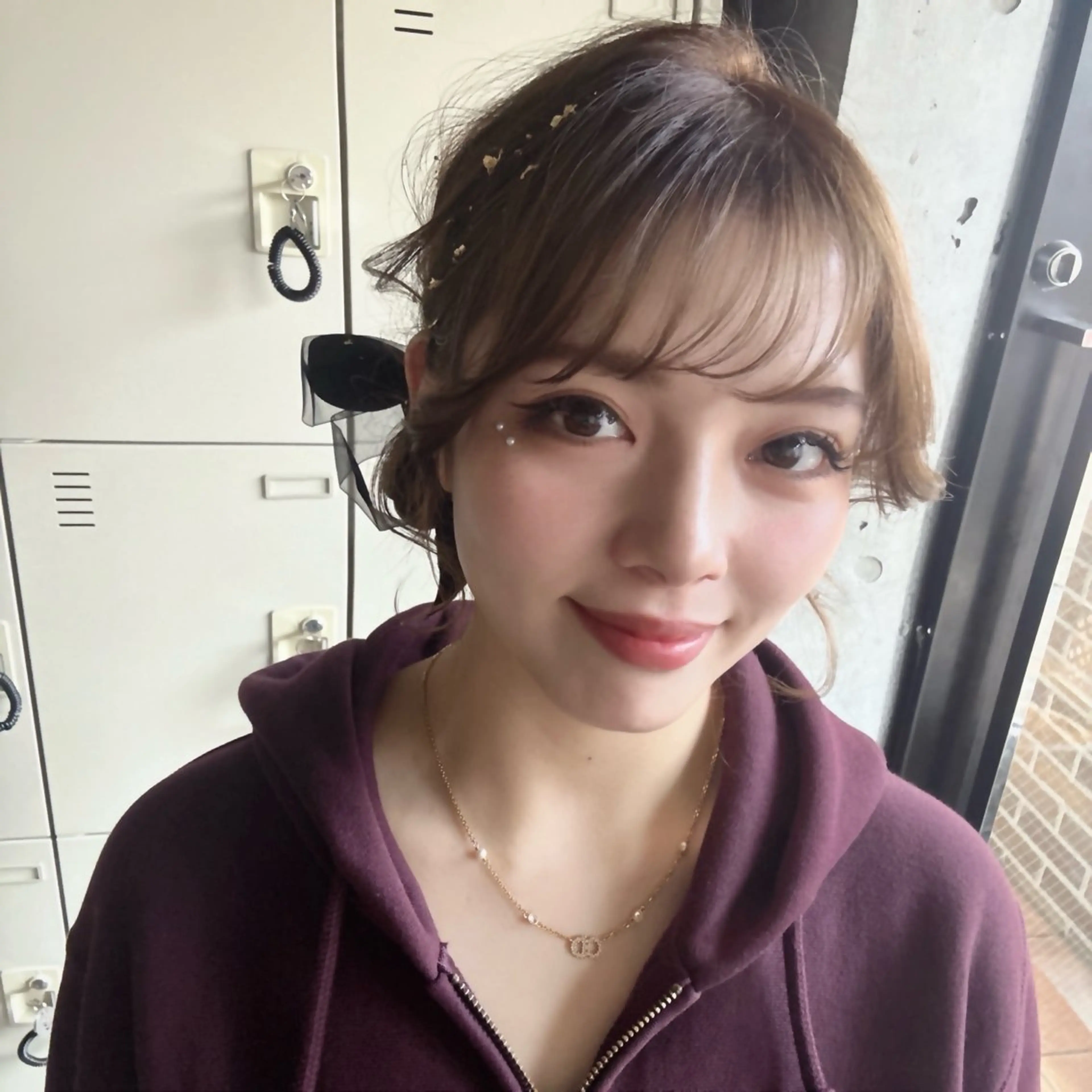 セミロング ヘアアレンジ うる艶/透明感カラー 🐇🤍もものヘアスタイル