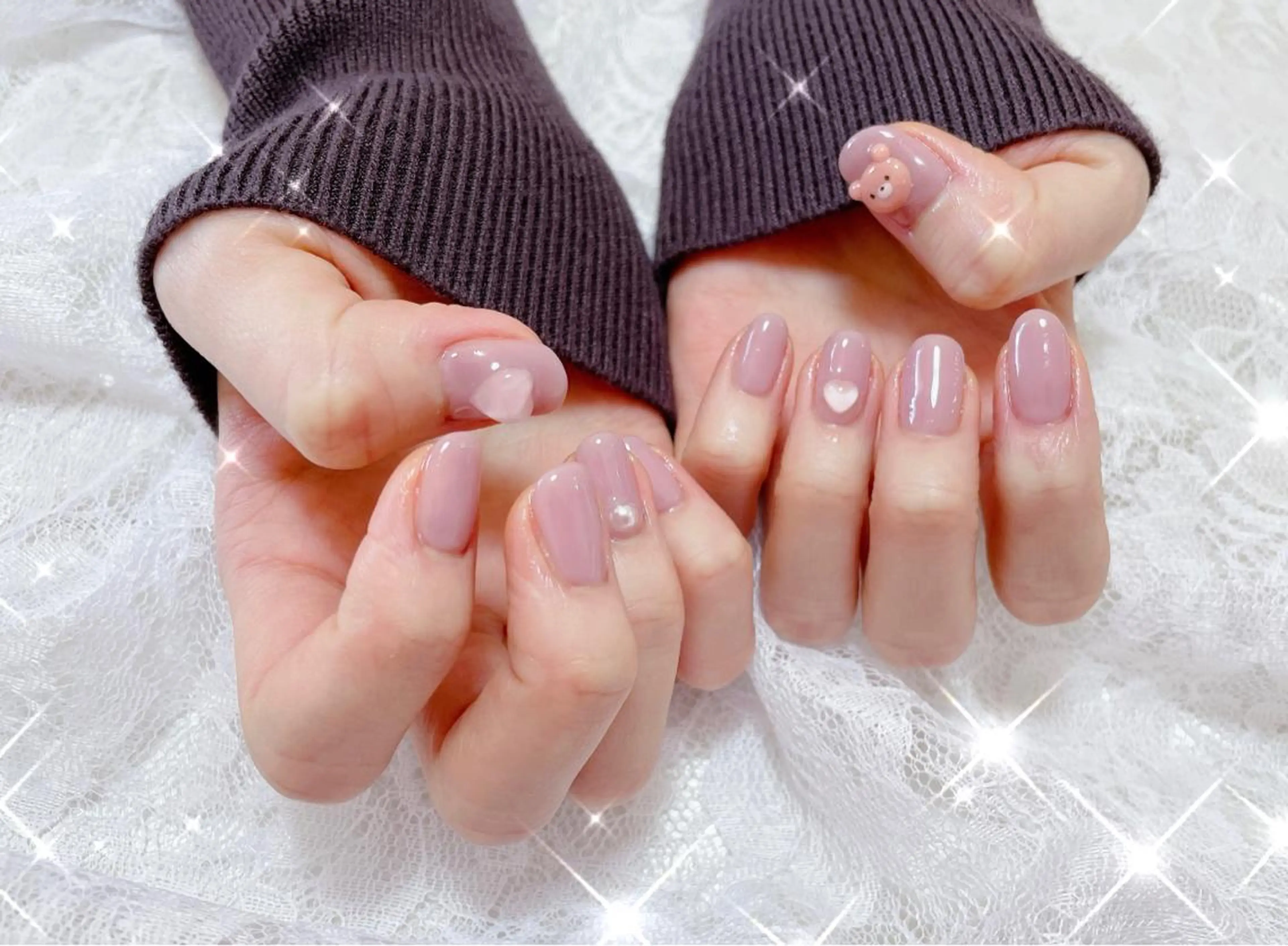 ネイル 持ち込み ワンカラーネイル ハンドネイル FLARE NAIL フレアネイルのネイルデザイン