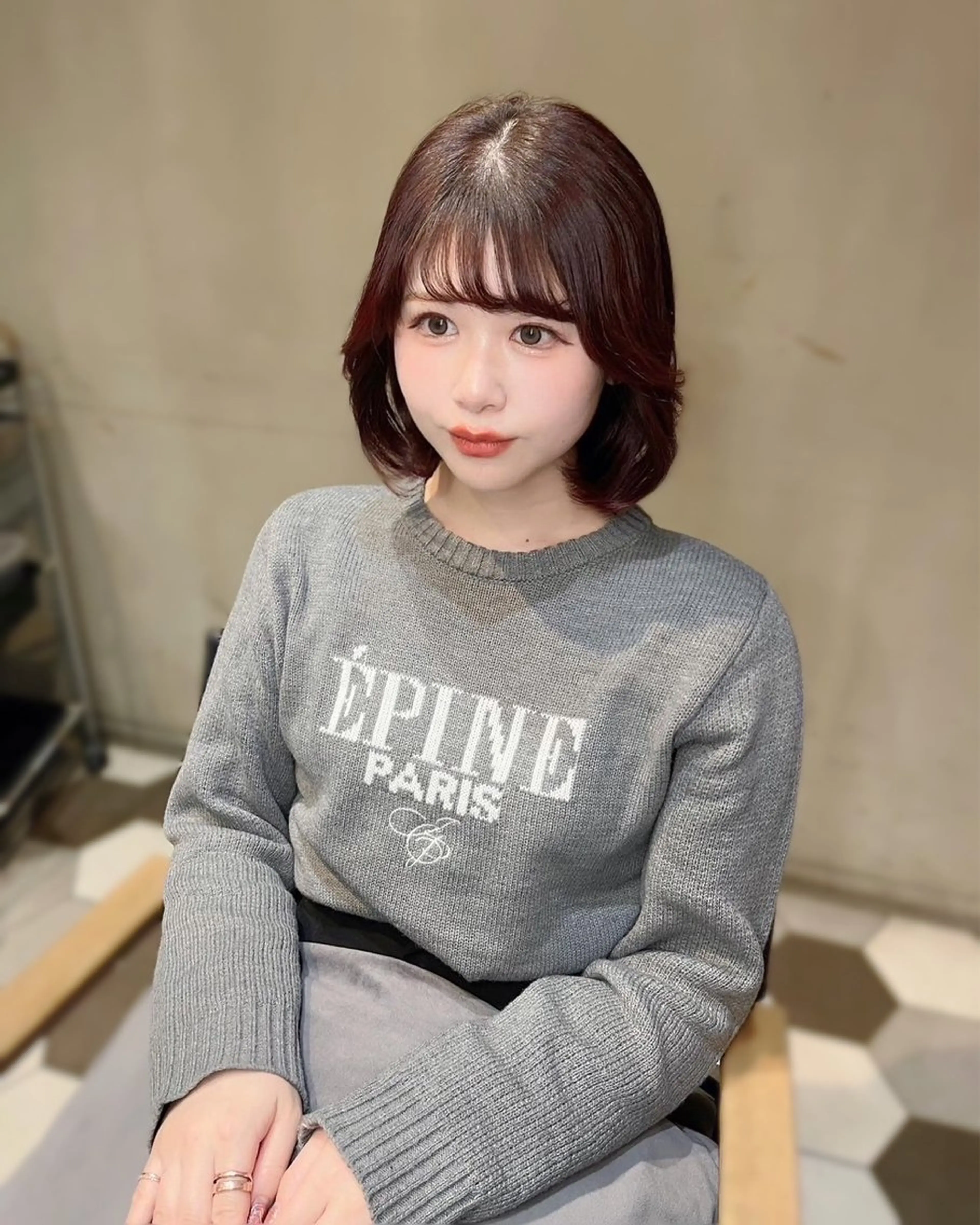 ショート ボブ 韓国風ヘア 似合わせ顔まわり カット💛森尾真由美のヘアスタイル