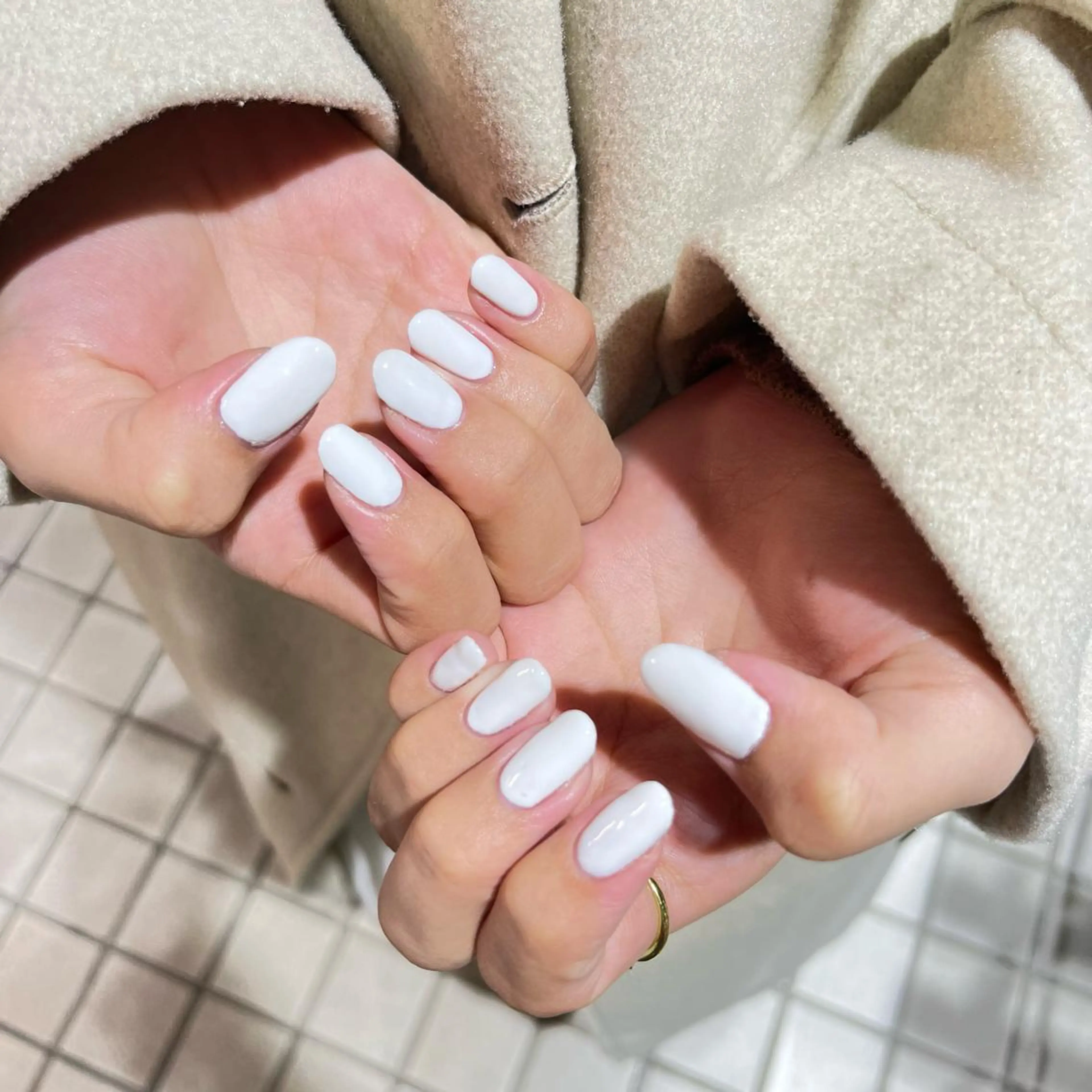 ネイル ホワイト 💖デザインカラー/ タダ ハナカ💖のヘアスタイル