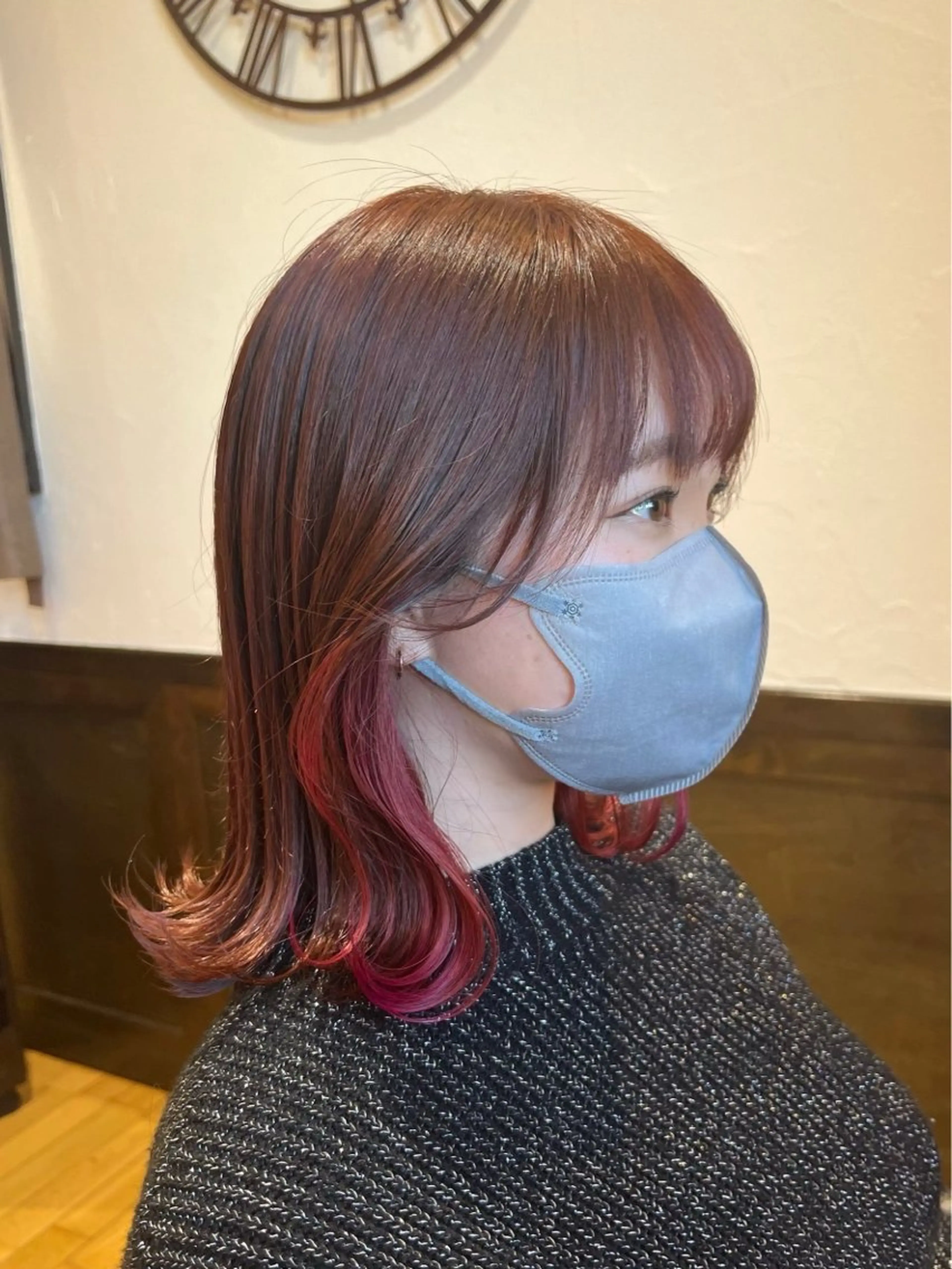 ロング カラー カット ヘアカラー トリートメント 艶カラー/メンズ パーマ/いくののヘアスタイル