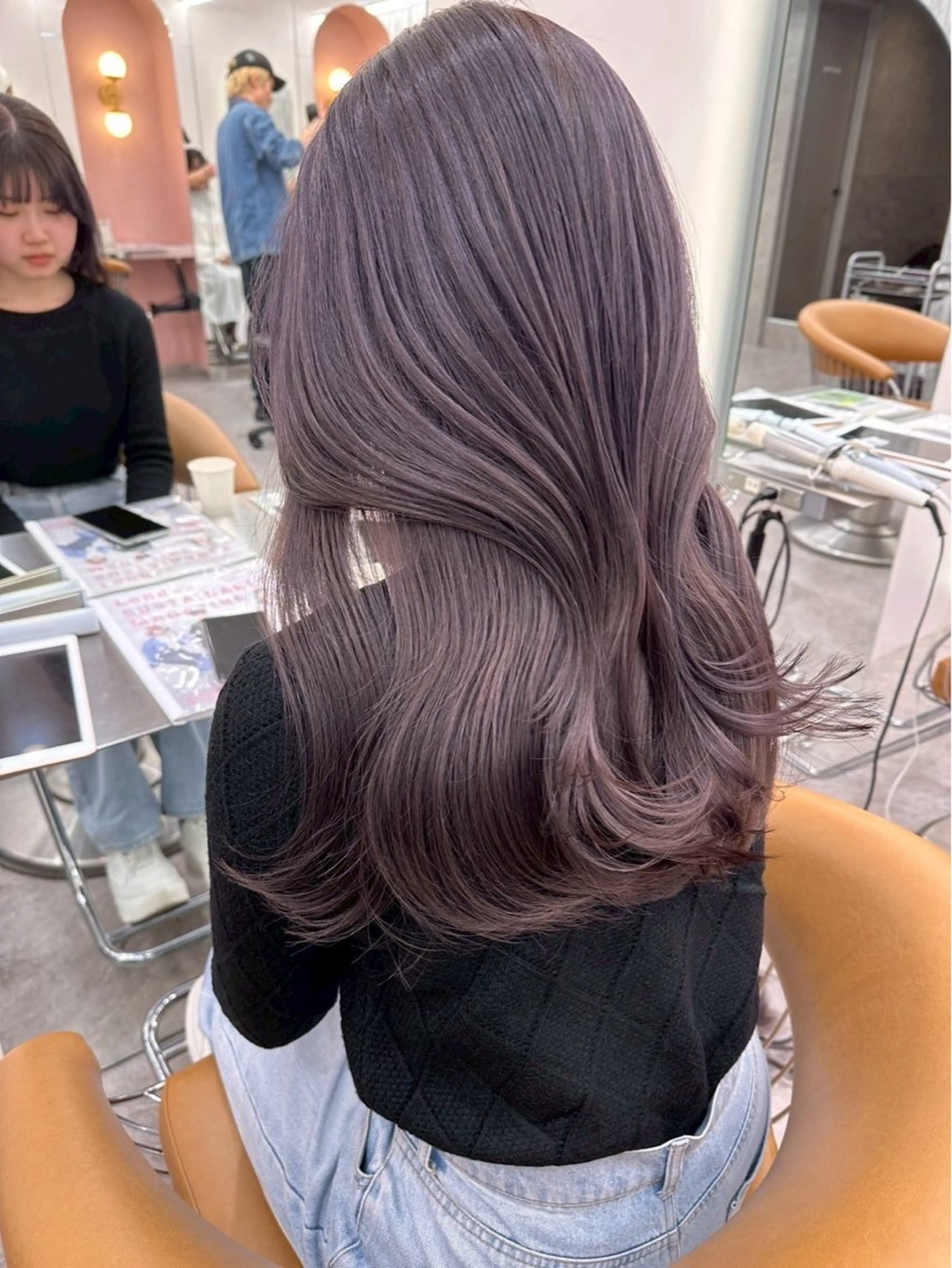 セミロング 艶カラー/艶髪矯正/ レイヤー/ひなき🎀のヘアスタイル