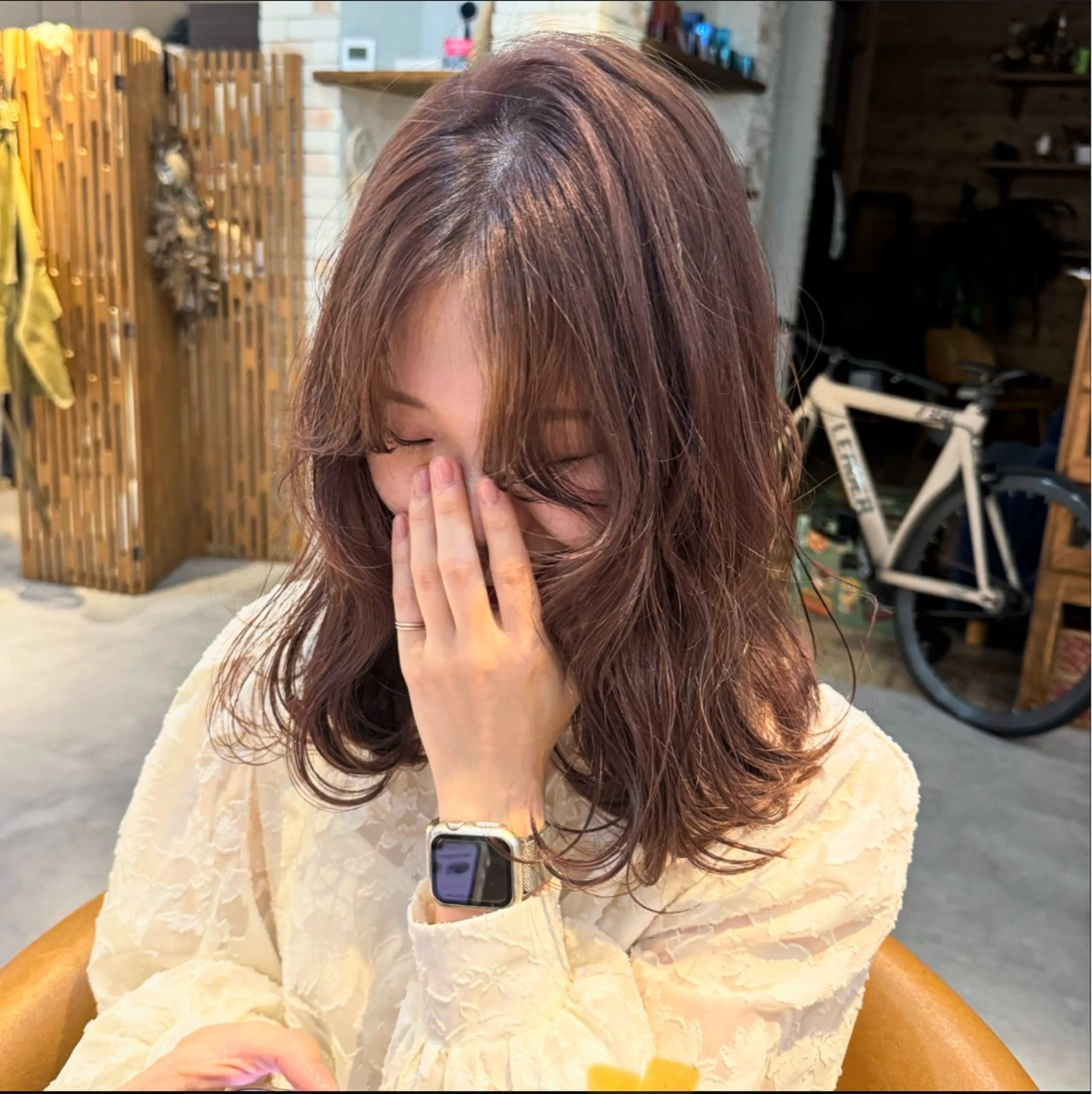 カラー ハイライトカラー ラベンダーカラー ピンクカラー ピンクラベンダー Hiyori/透明感 /ボブ/矢場町のヘアスタイル