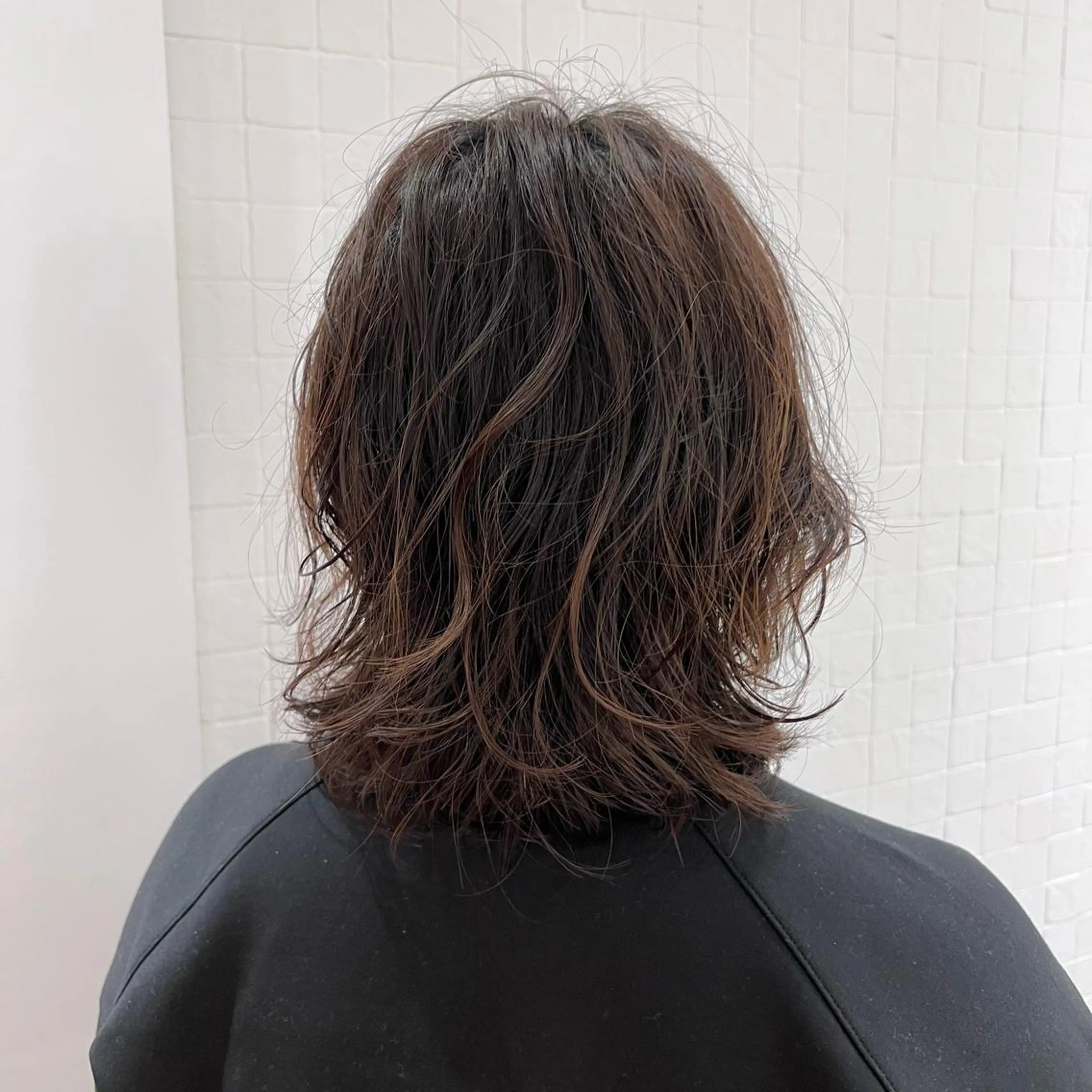 ミディアム パーマ カット無料🎶 たるみことりのヘアスタイル