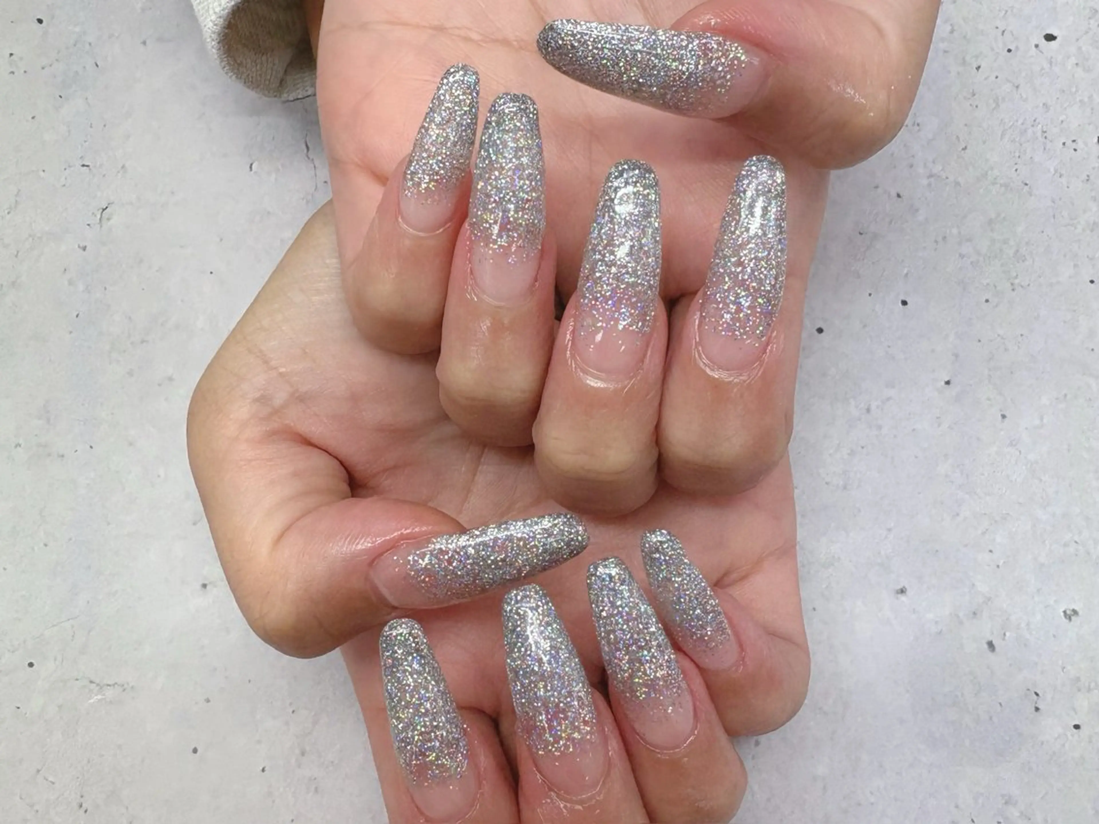 ネイル ラメ(グリッター) ラメグラデーション ハンドネイル NailSalon LuireAZUSAのネイルデザイン