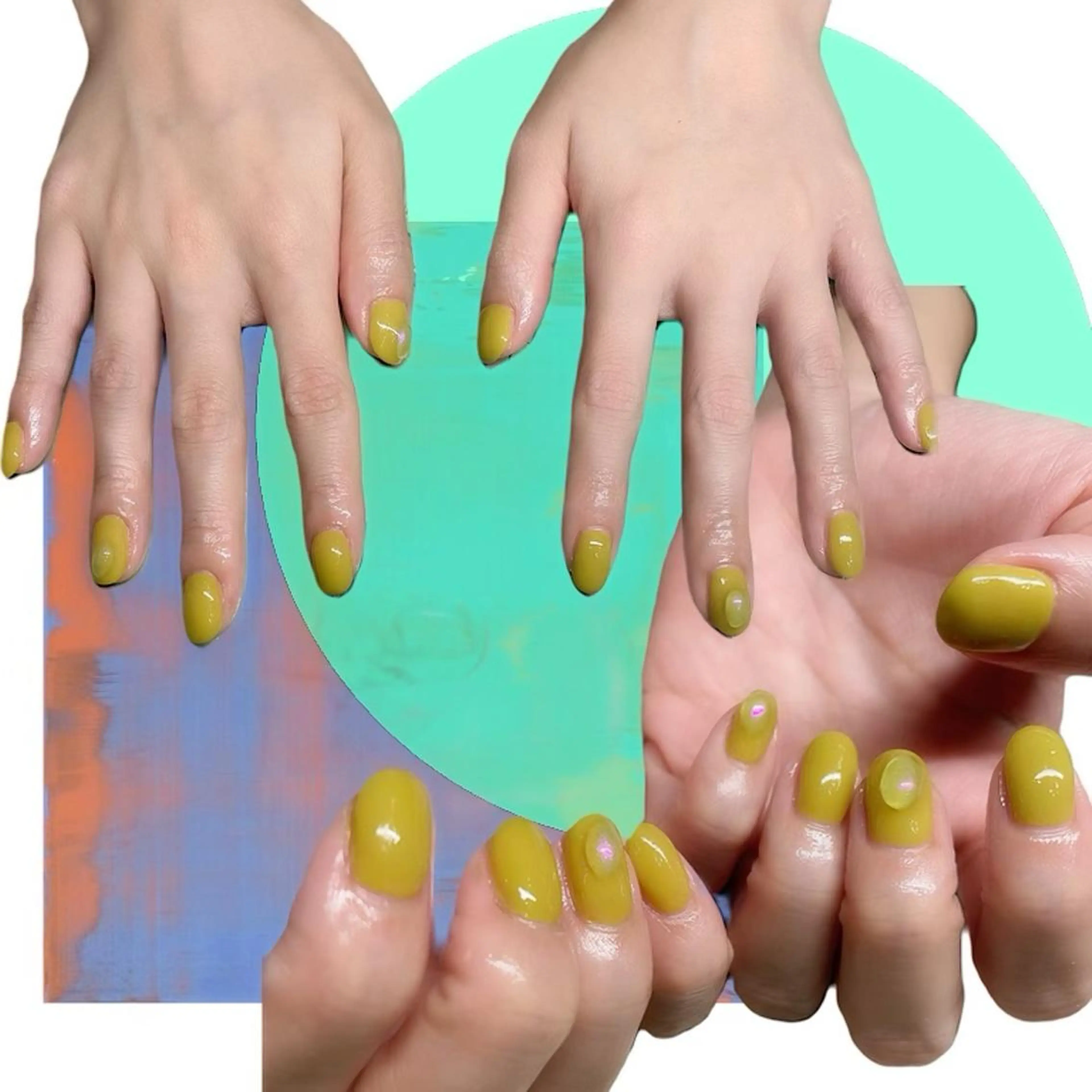 ネイル オーロラネイル 氷ネイル・うるうるネイル 韓国ネイル マグネットネイル ミラーネイル ハンドネイル VOLLMOND nailのネイルデザイン