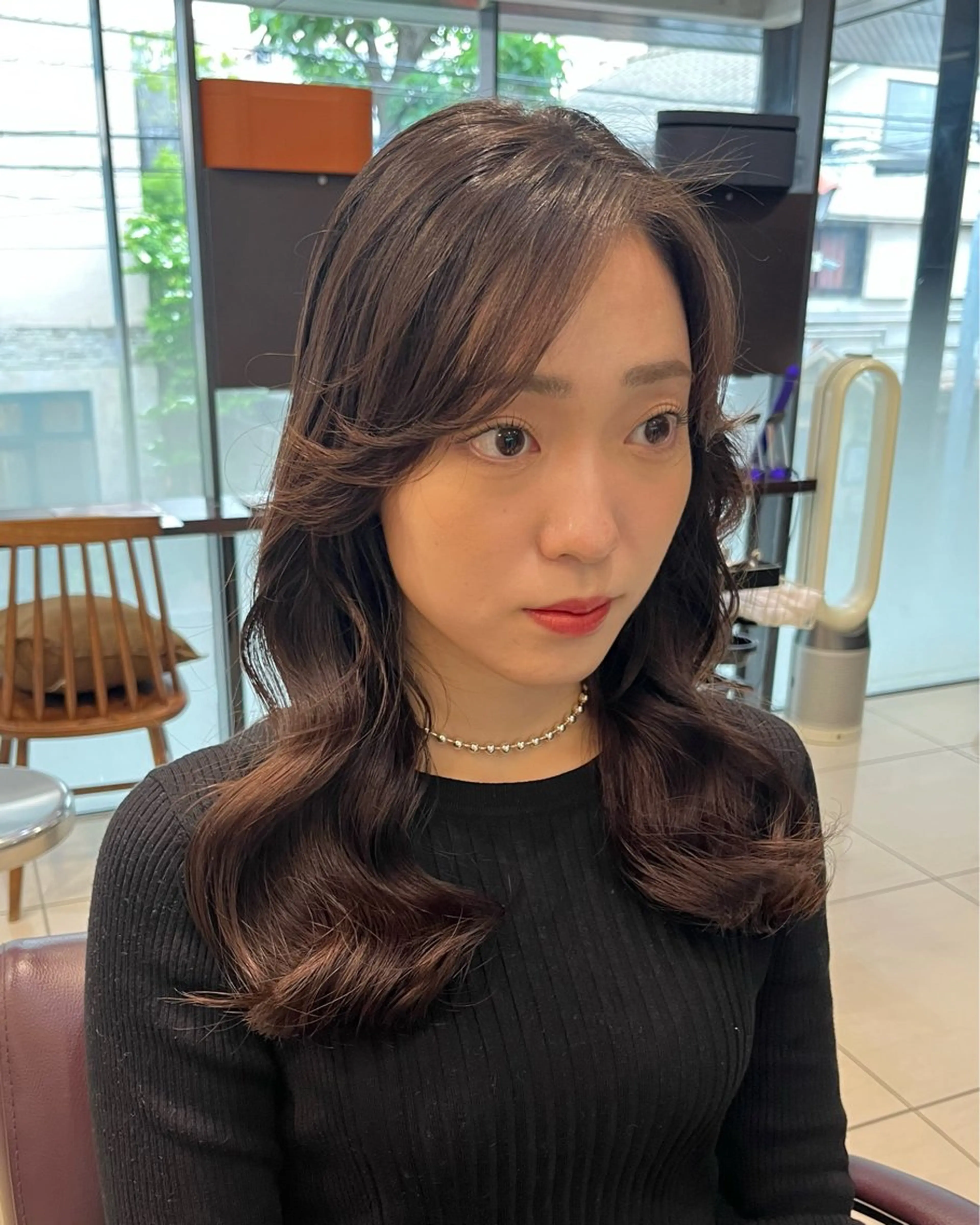 セミロング パーマ タンバルモリパーマ 礒井メンキのヘアスタイル