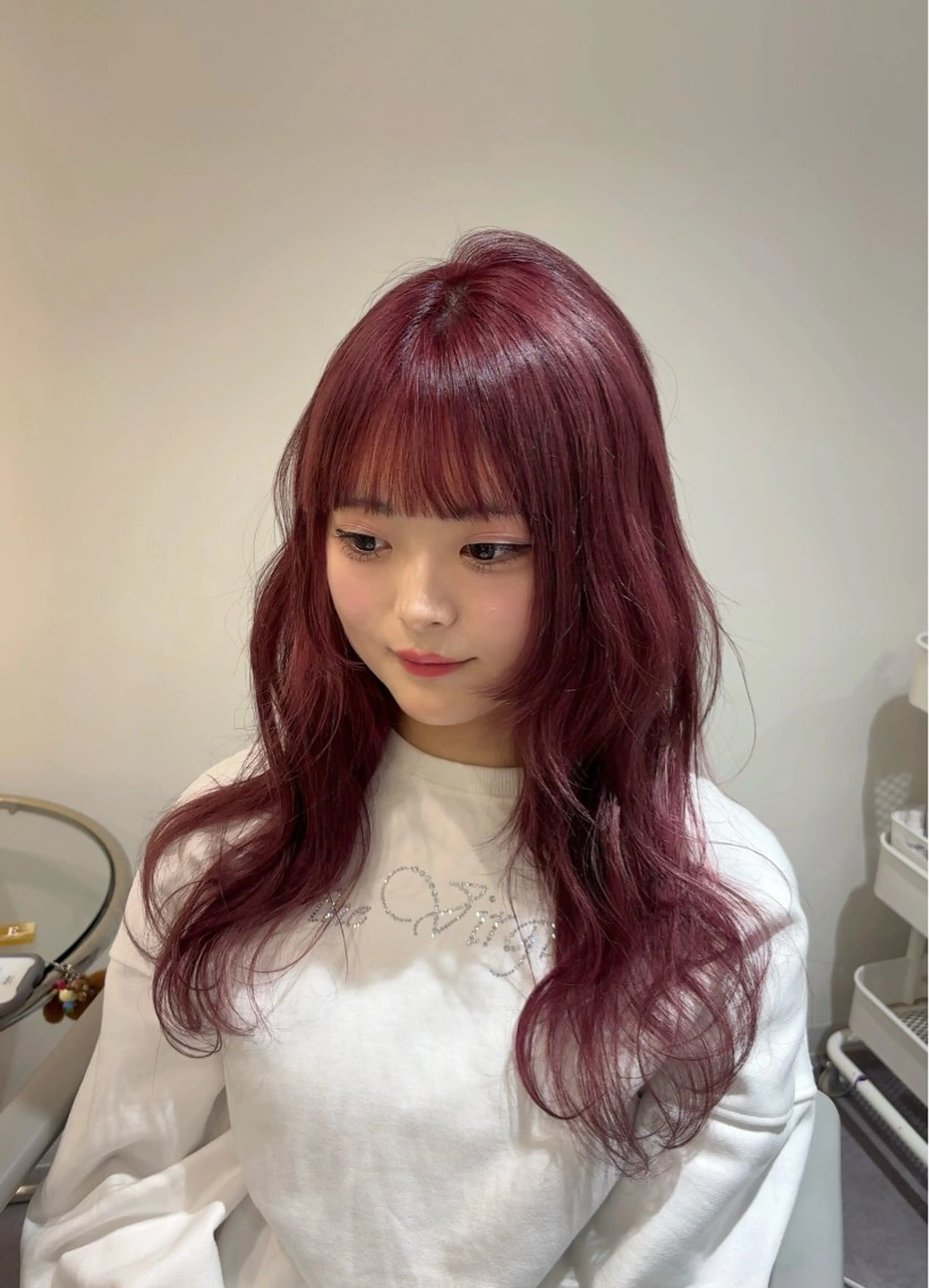 セミロング ヘアカラー トリートメント 美髪✨艶髪✨髪質改善 カラー特化❣️二宮遥のヘアスタイル
