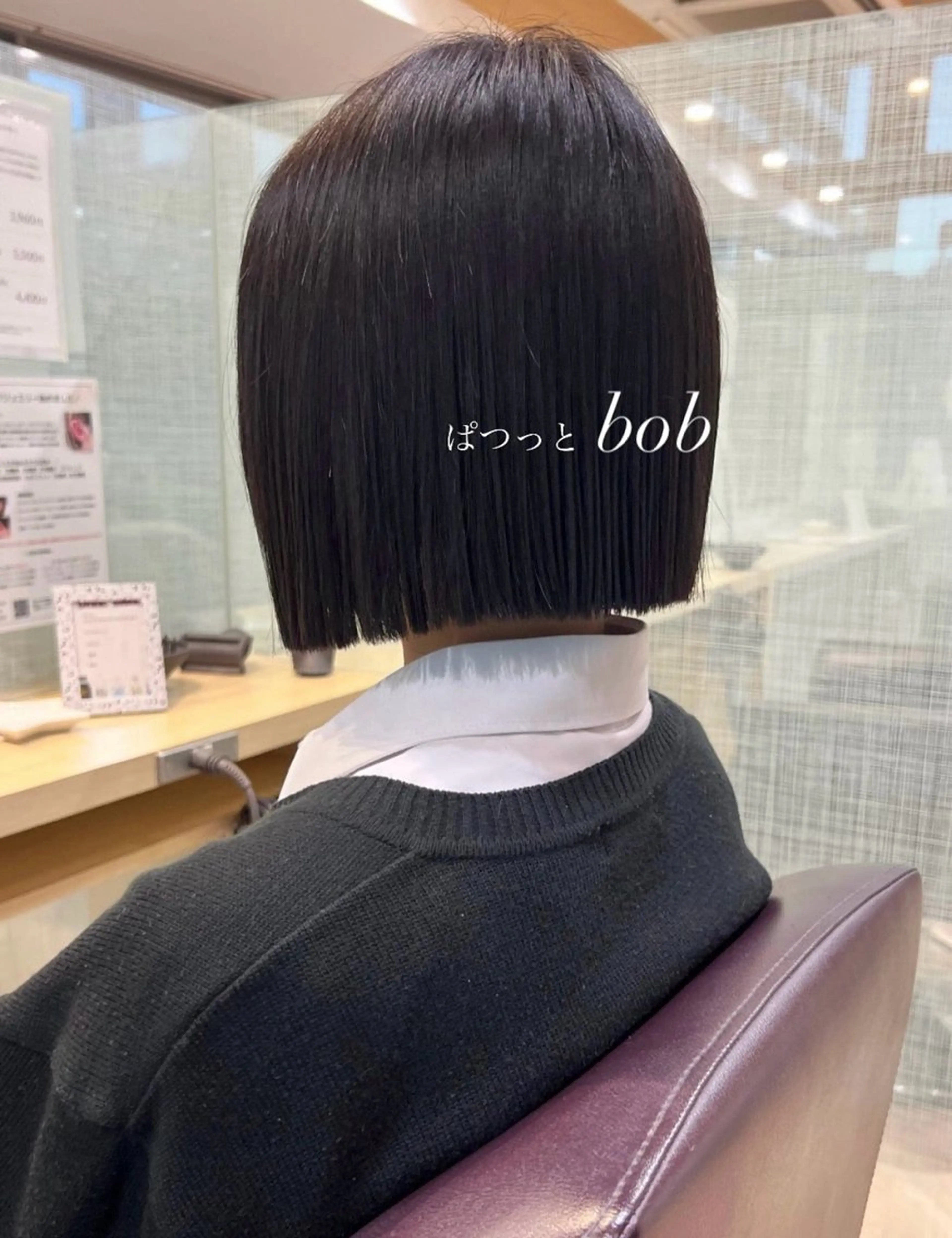 ショート ボブ カット 加納千華 /ボブ/ぱつっとボブのヘアスタイル