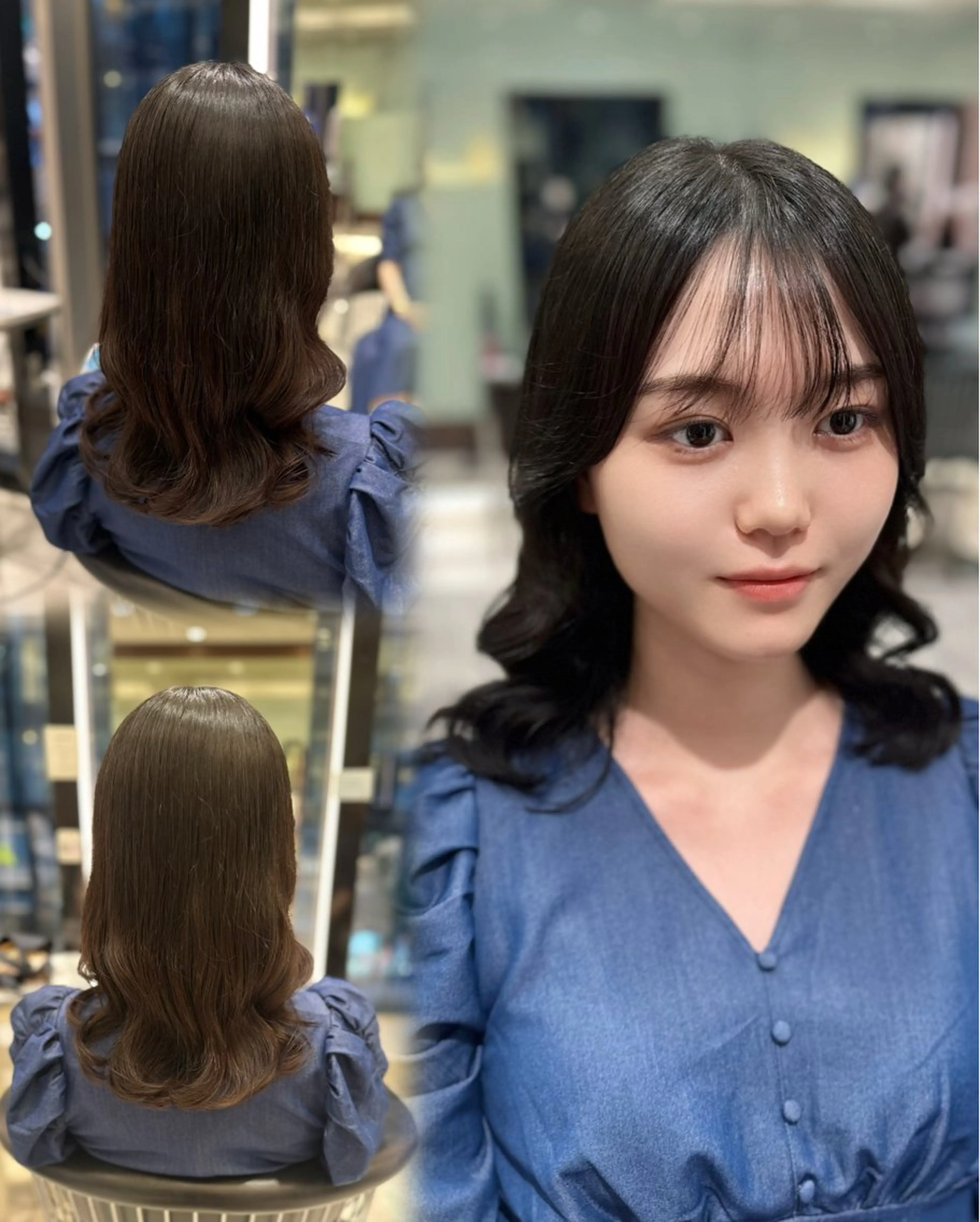 ミディアム カット パーマ 韓国カラーお任せ❤️ アサコサユリ🎀の眉毛・アイブロウイメージ