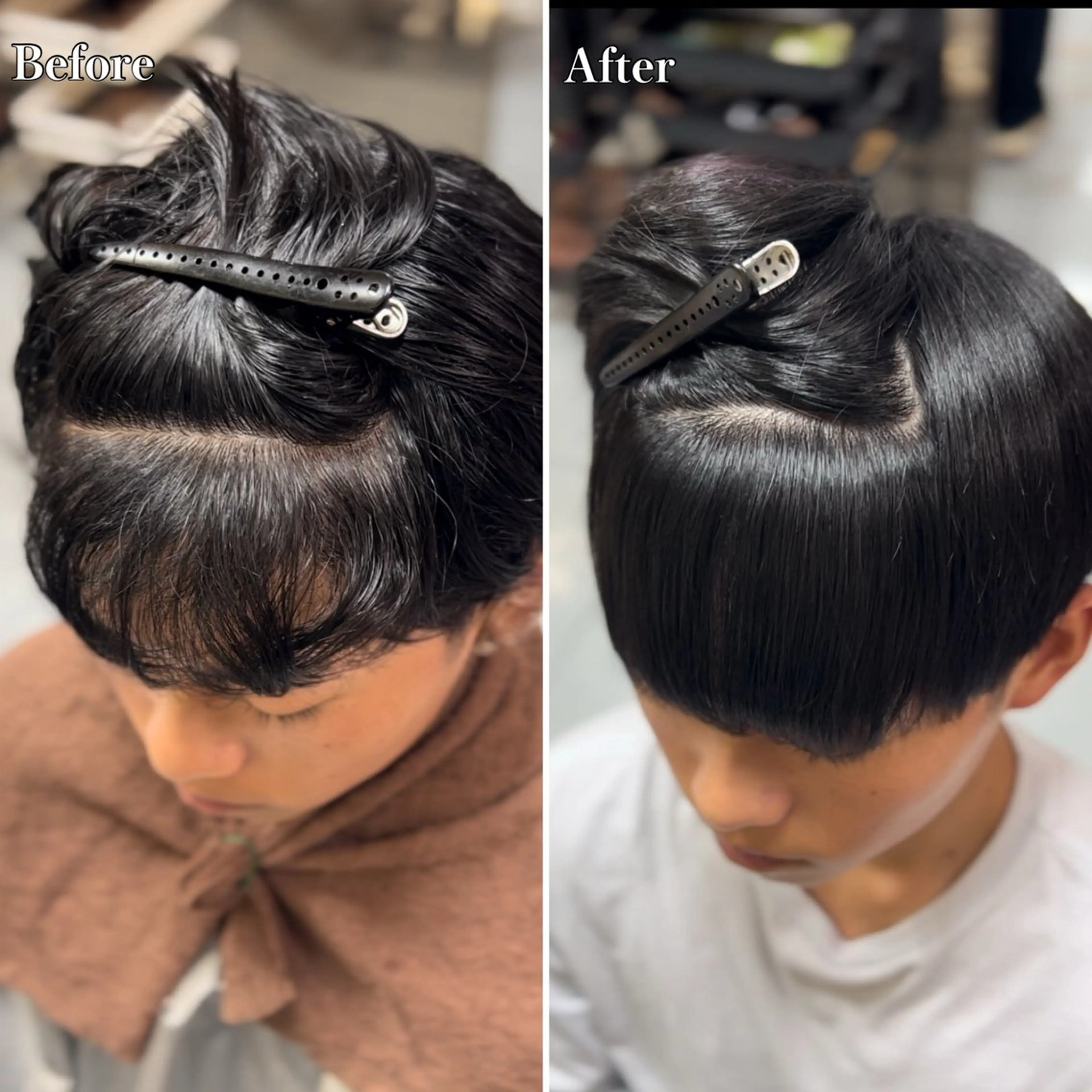 🔮前髪縮毛矯正➕馴染ませカット『毎朝前髪だけのためにアイロンめんどくさい…🥲』 #メンズ縮毛矯正の写真