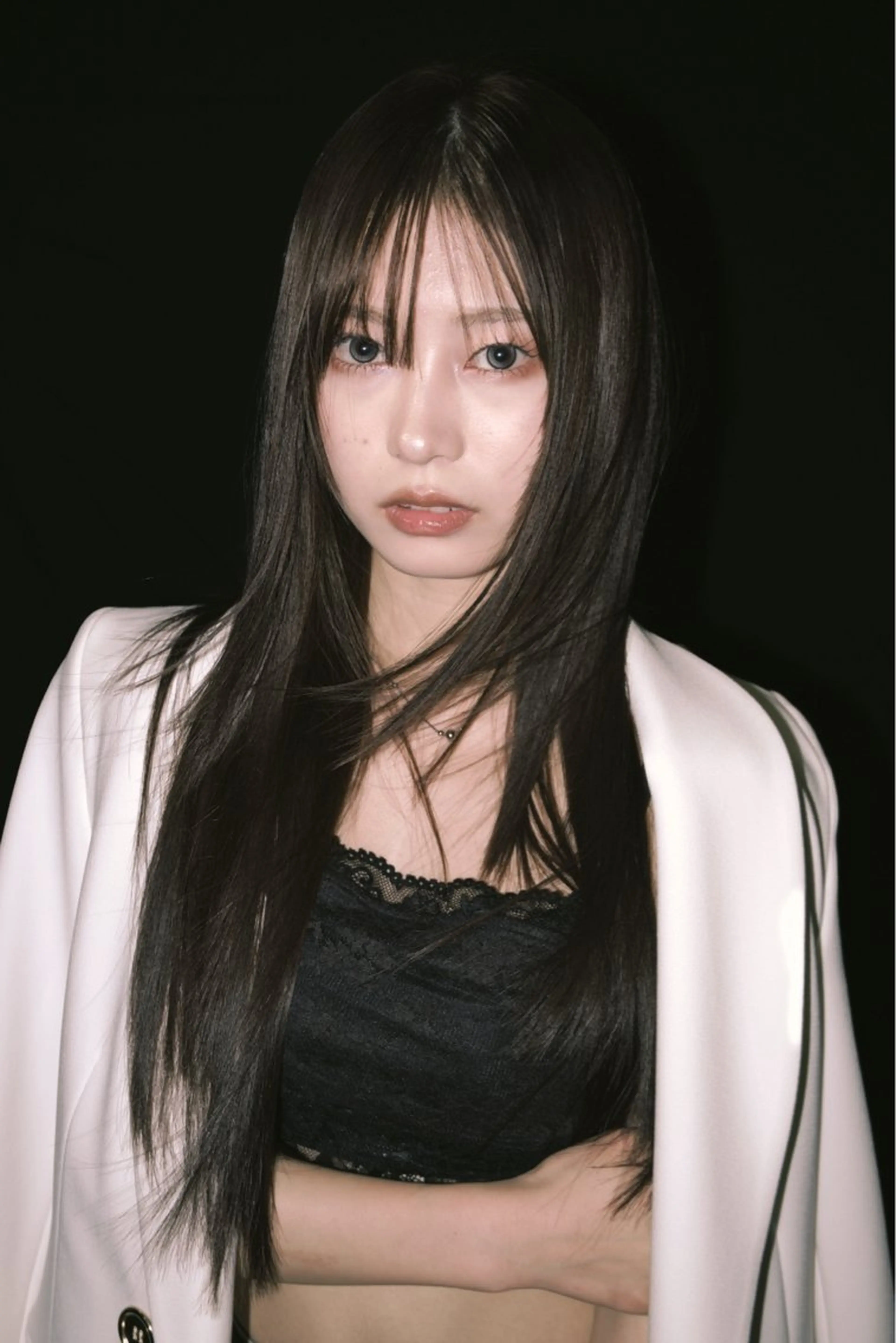 ロング 縮毛矯正 ブリーチモデル募集 古内柊のヘアスタイル