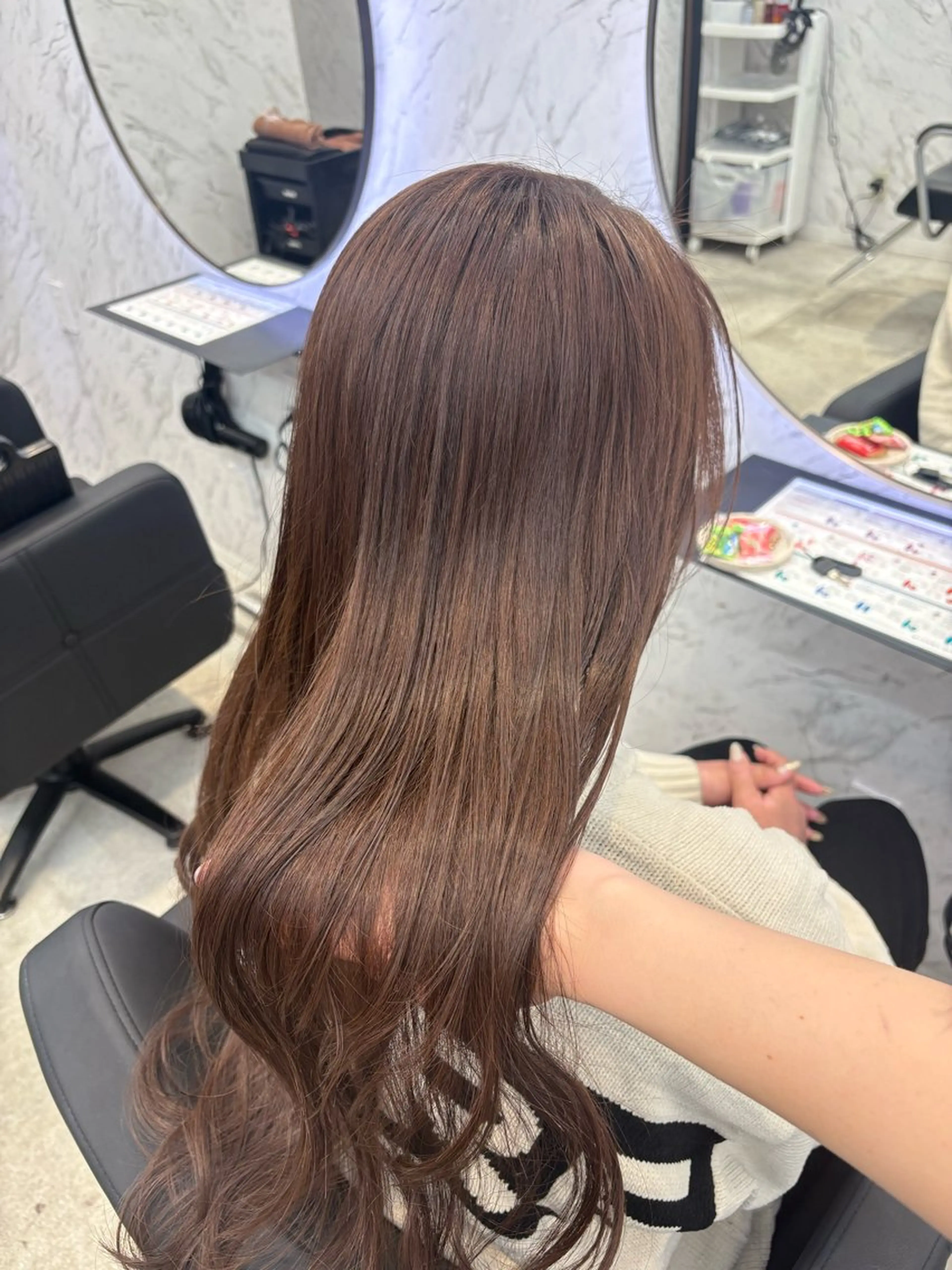 ロング カラー ブラウンカラー ヘアカラー 韓国風ヘア🎀🩶 /♡𝓝𝓸𝓪♡のヘアスタイル