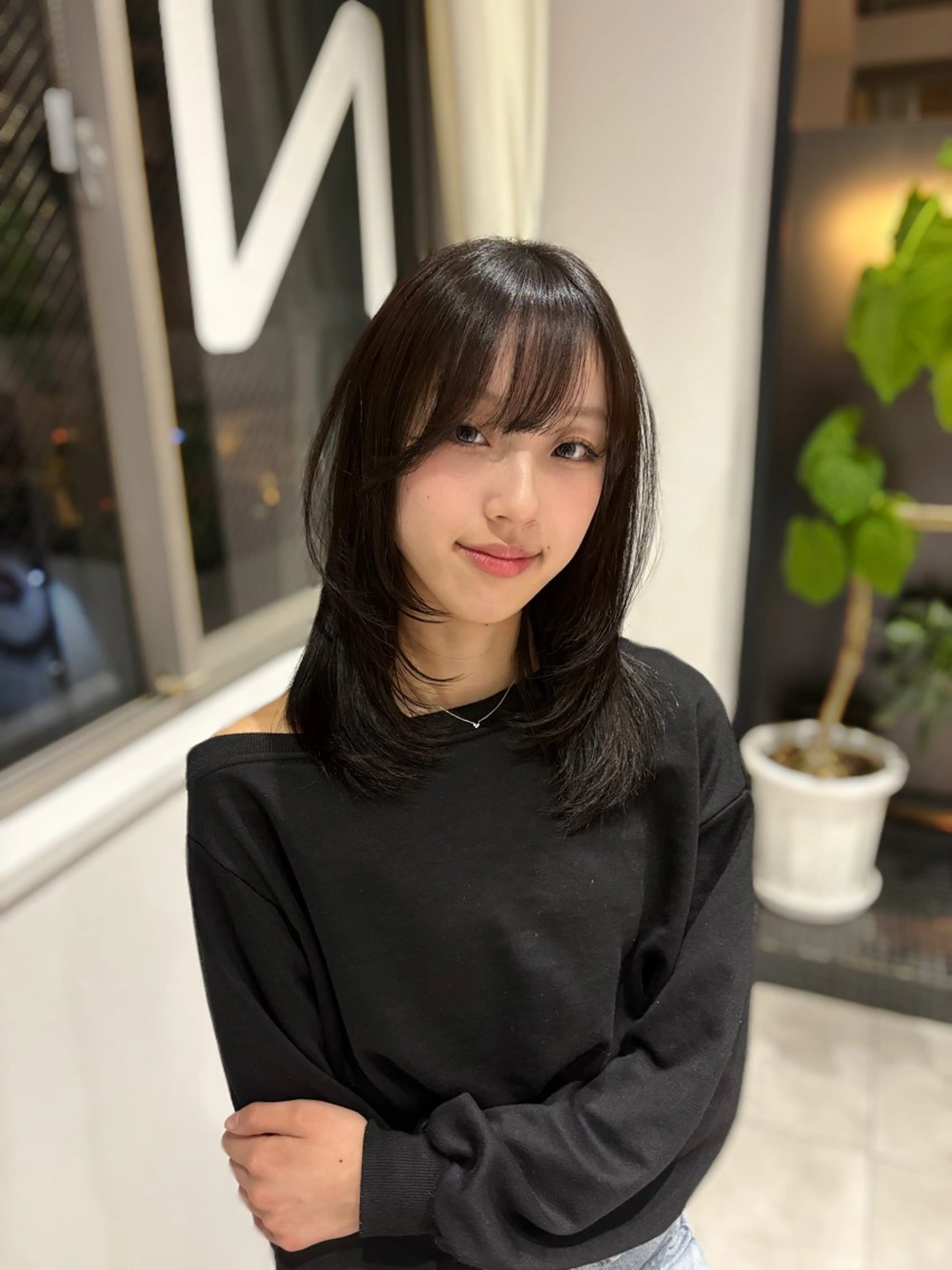 ミディアム レイヤーカット カット 🎀ゆな🎀ブリーチ /ショートウルフのヘアスタイル