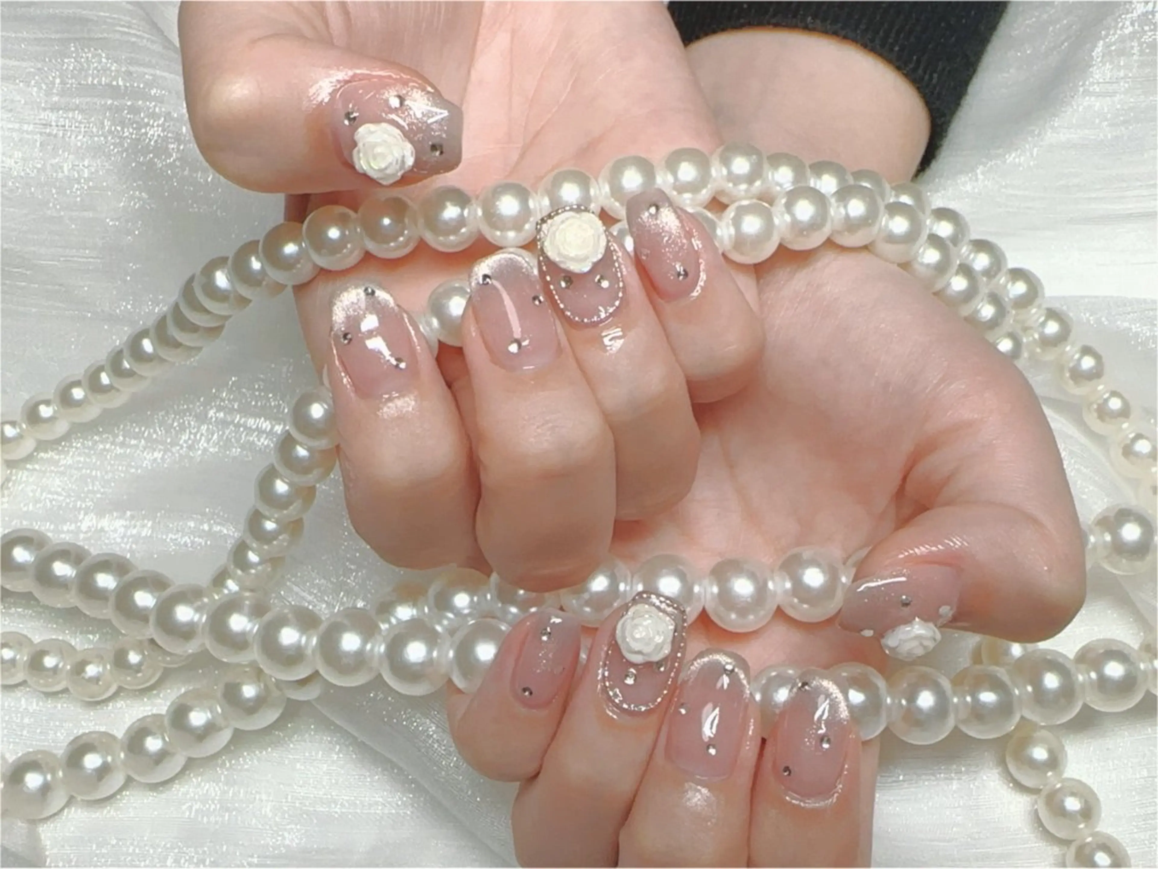 メンズ ネイル フレンチネイル マグネットネイル マグネットフレンチ 持ち込み M&Y. リンリンのネイルデザイン