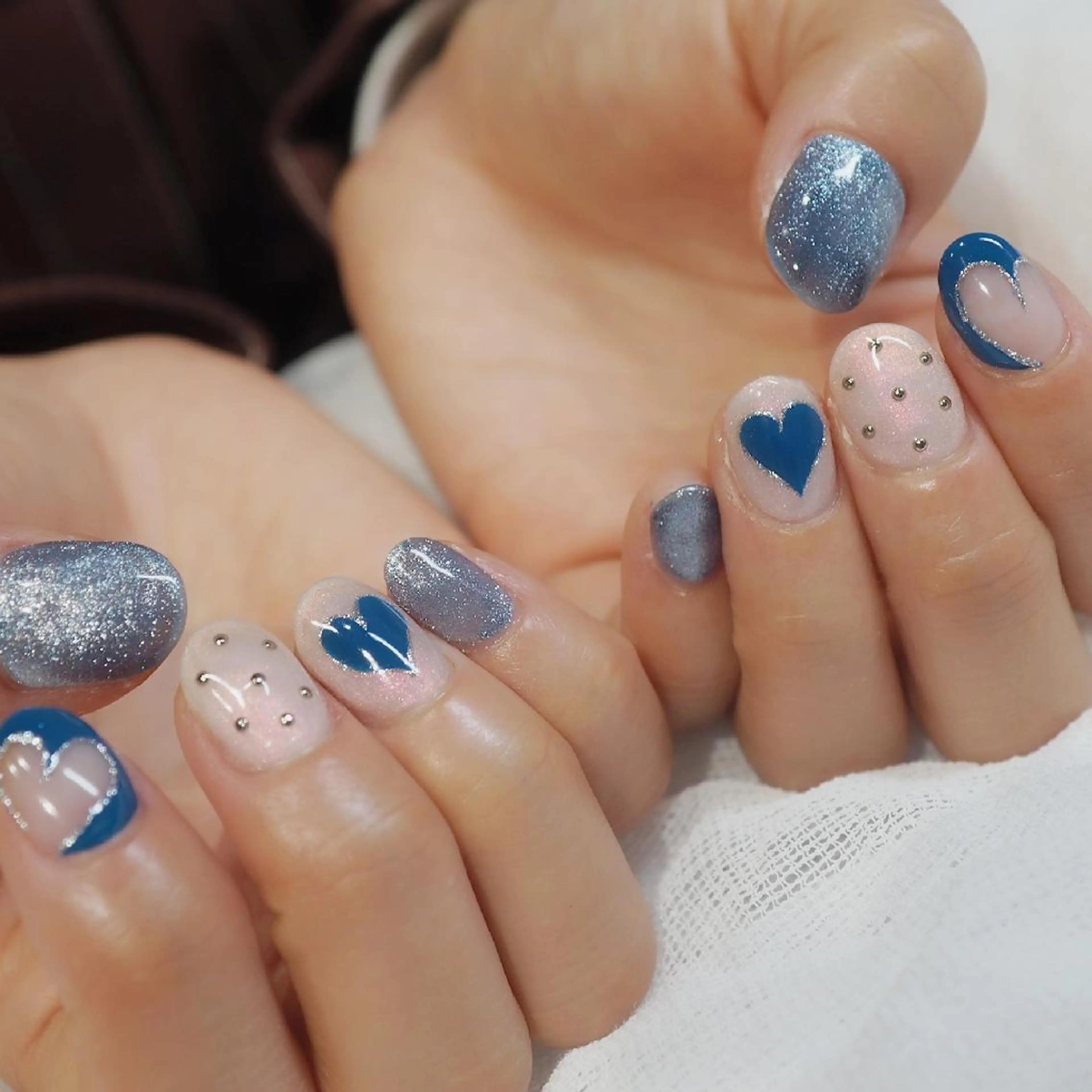 ネイル ブルー ハンドネイル infinity skyのネイルデザイン