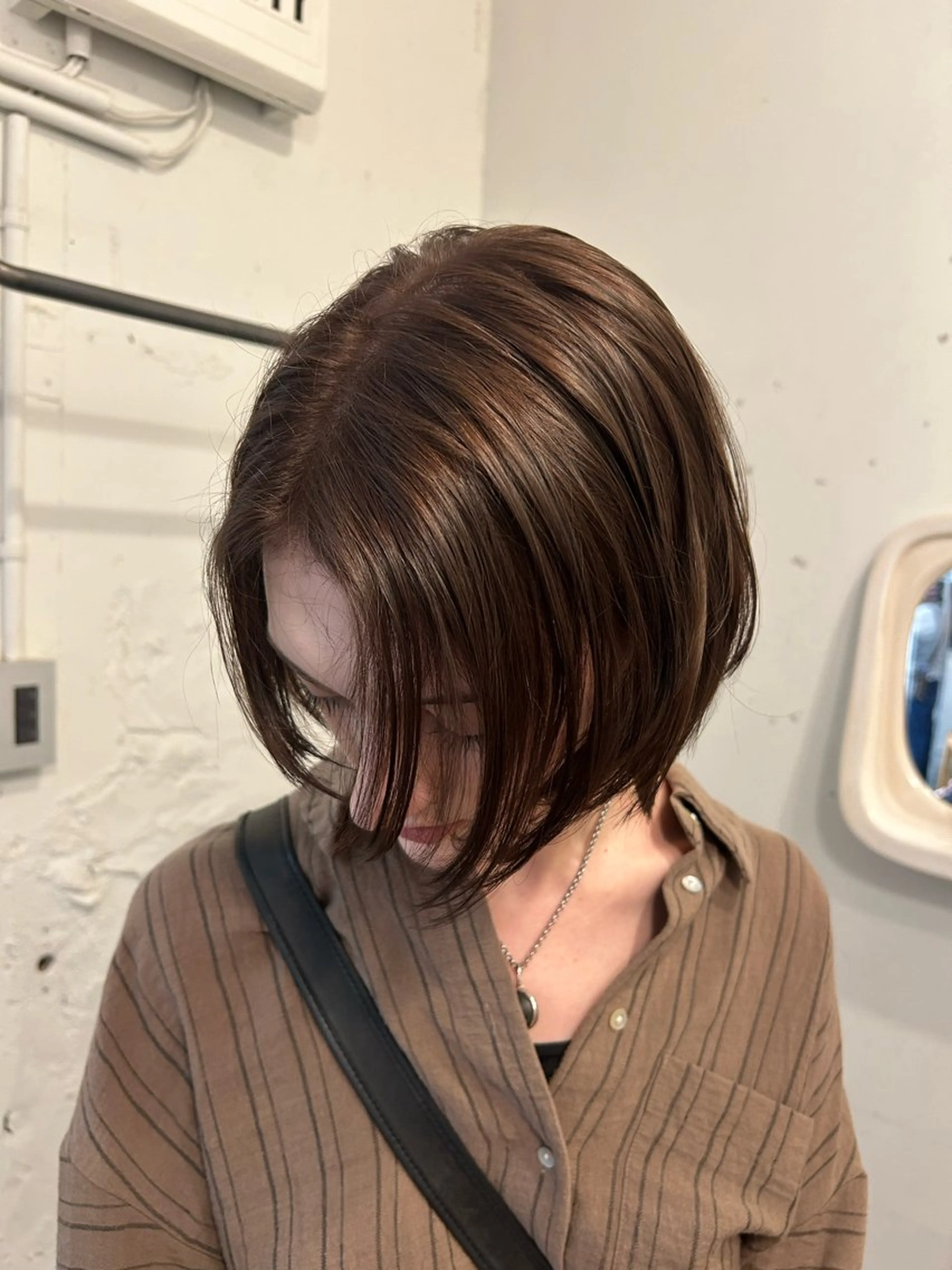 ショート カラー ブラウンカラー チョコレートブラウン カット ヘアカラー トリートメント UNU【ユヌ】所属・＊UNU＊ RICOのヘアスタイル