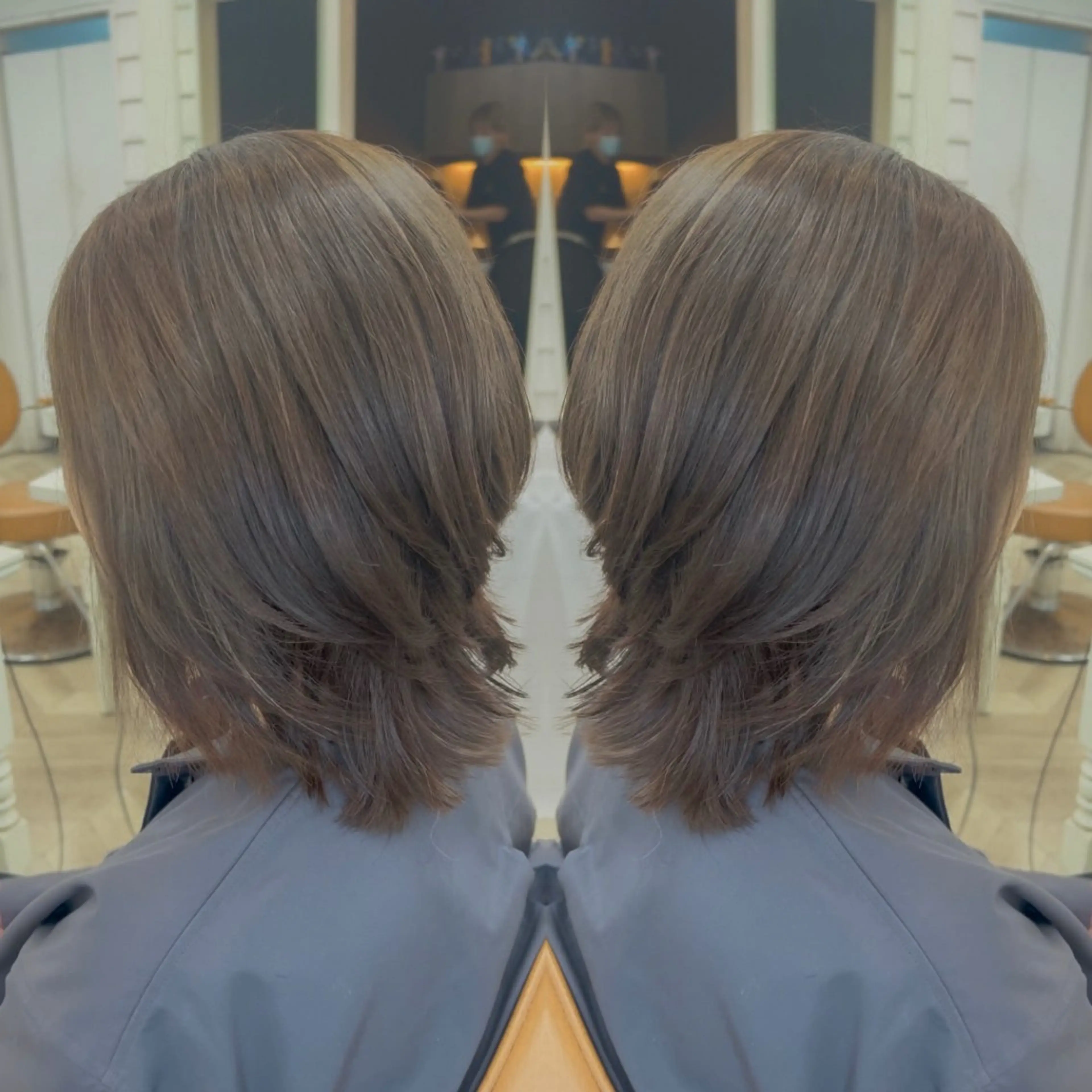 ミディアム レイヤーカット ウルフカット 塚本/豊橋メンズ特化 パーマ、ヘッドスパのヘアスタイル