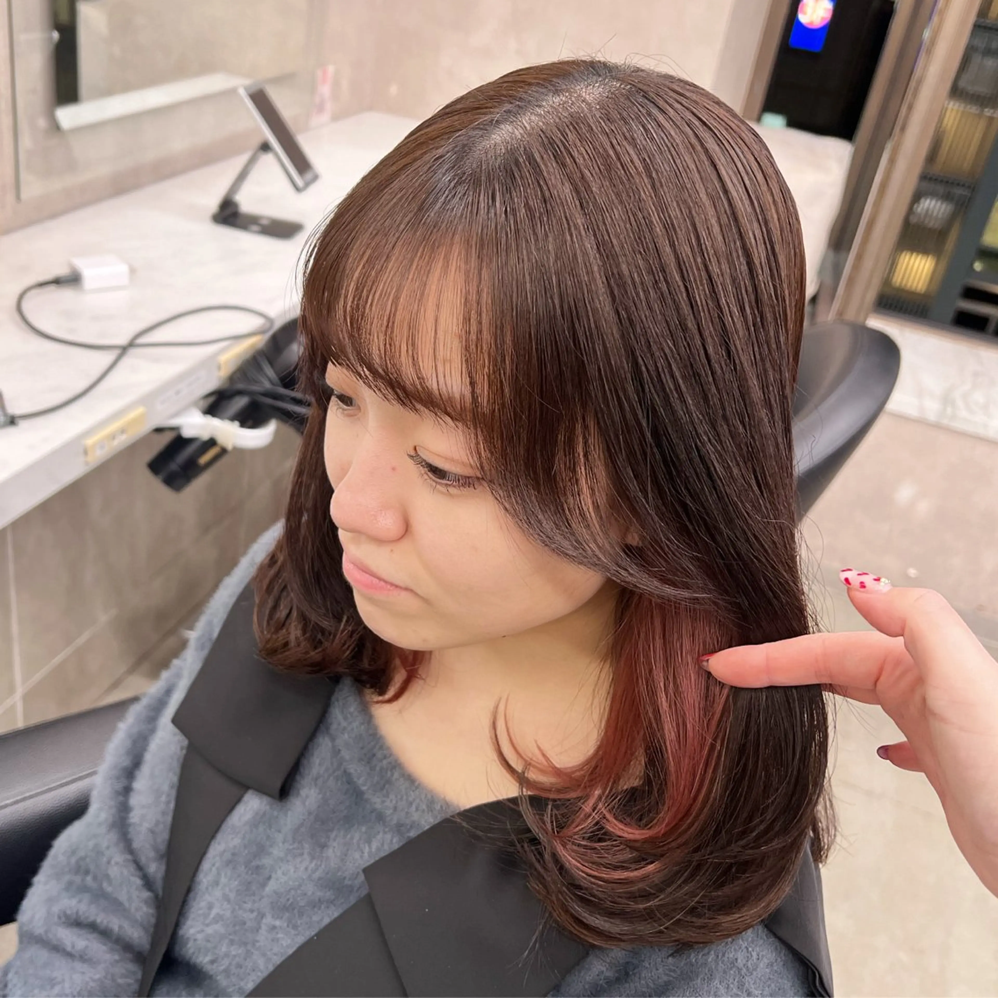 ミディアム カラー 💖札幌カラー 指名No.1💖玲奈のヘアスタイル