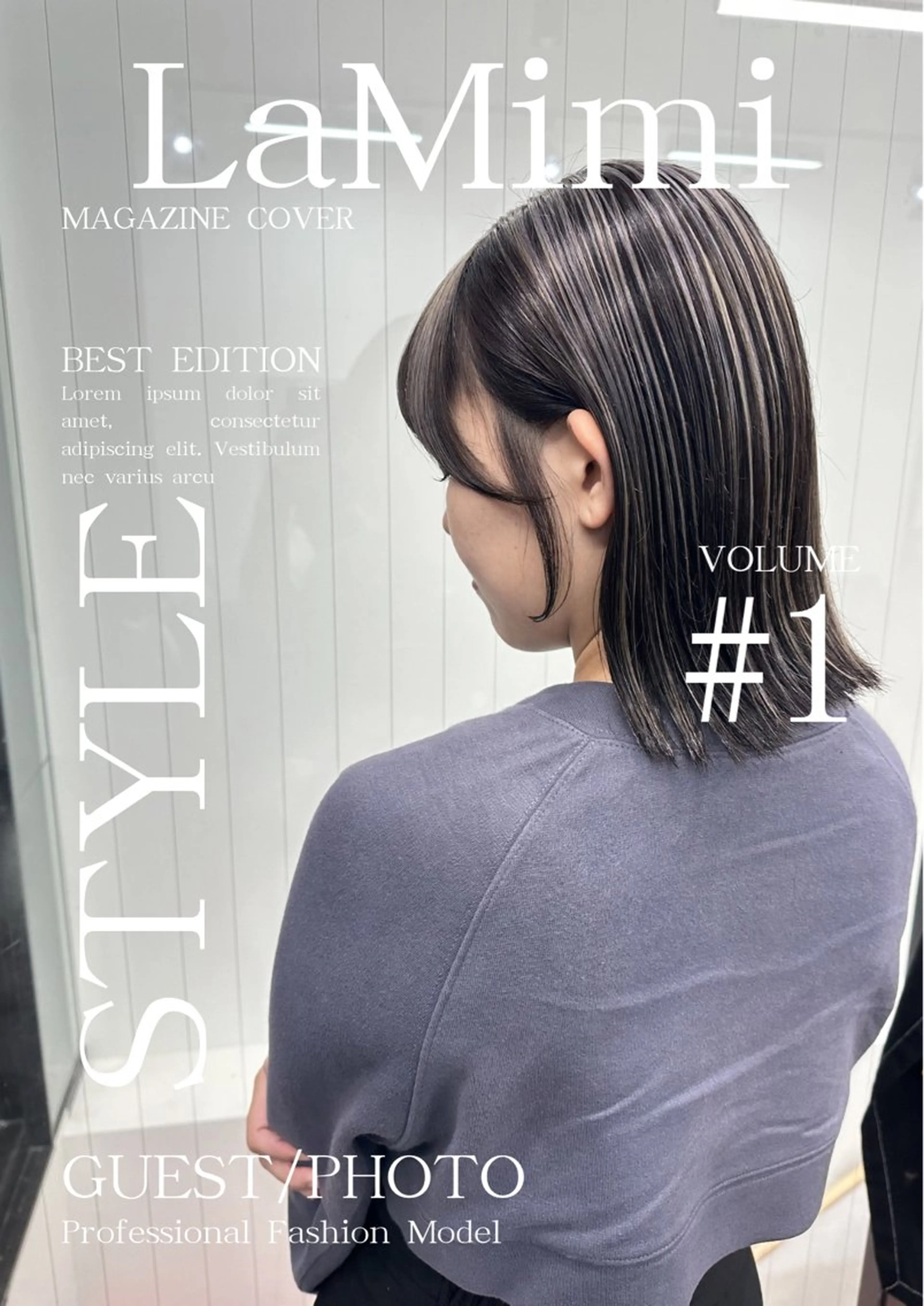 ショート カラー バレイヤージュ ミストバング ブリーチ 透明感カラー ダブルカラー La Mimiのヘアスタイル