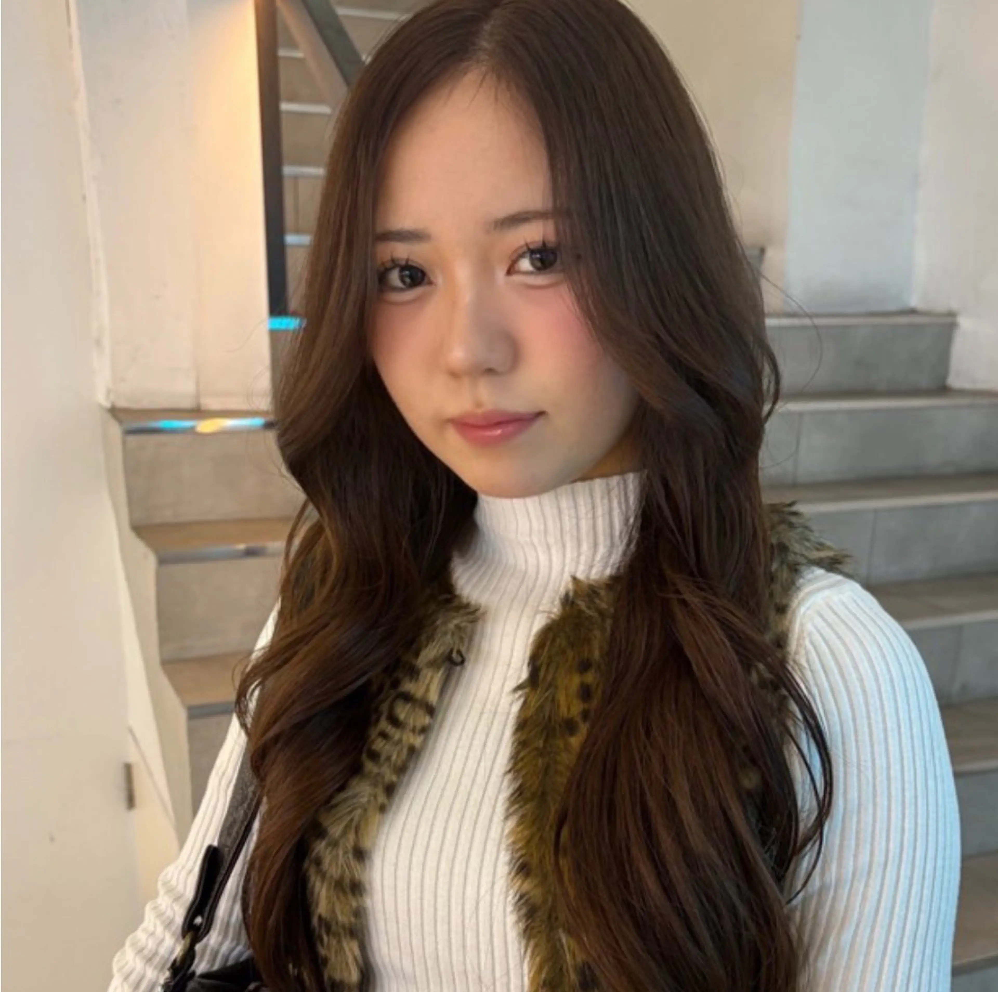 ロング カラー カット ヘアカラー ブラウン/レイヤー ココトキ🌺のヘアスタイル