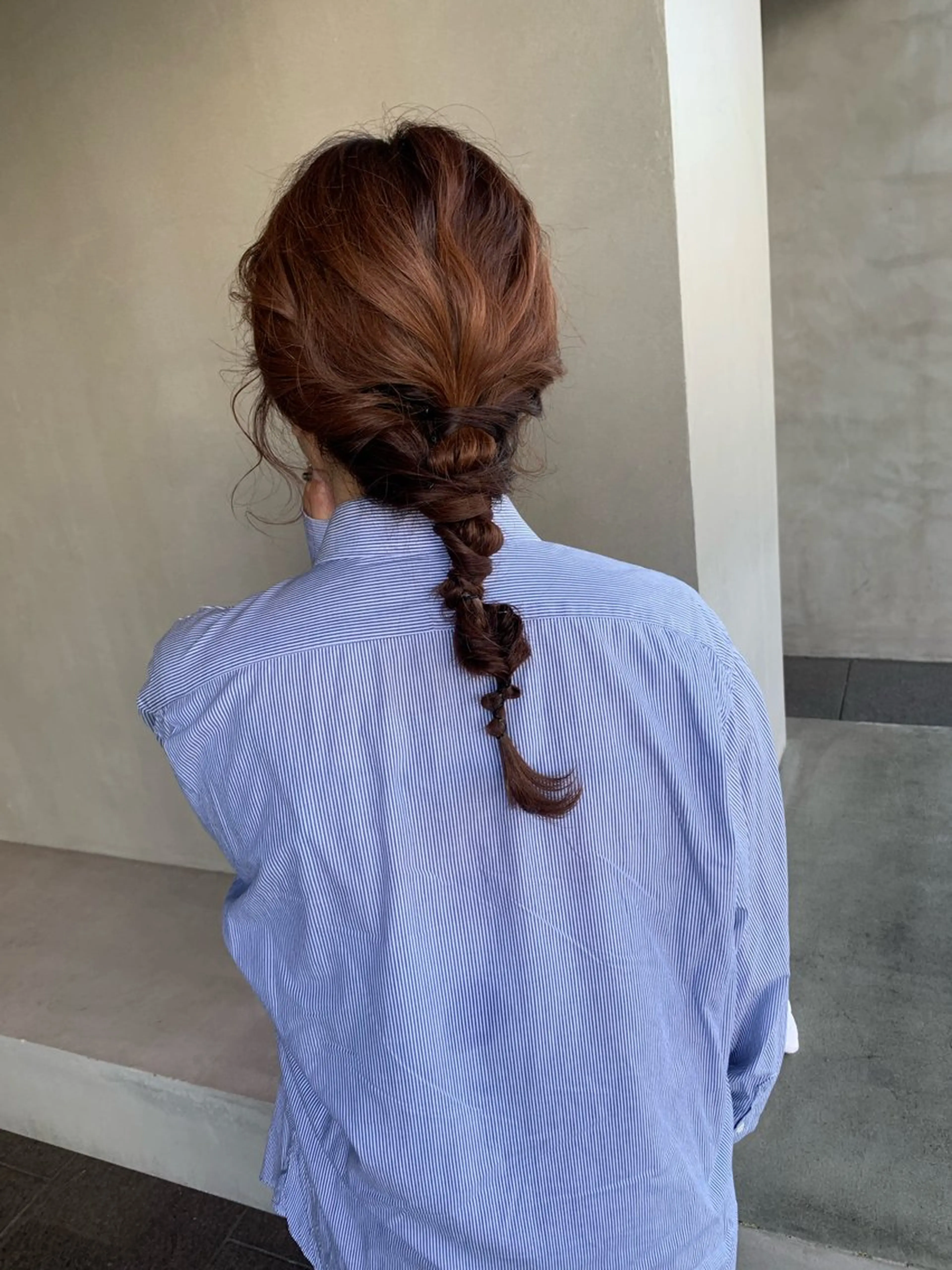 セミロング カラー ヘアセット ブリーチ/アレンジ 天満/chihiroのヘアスタイル