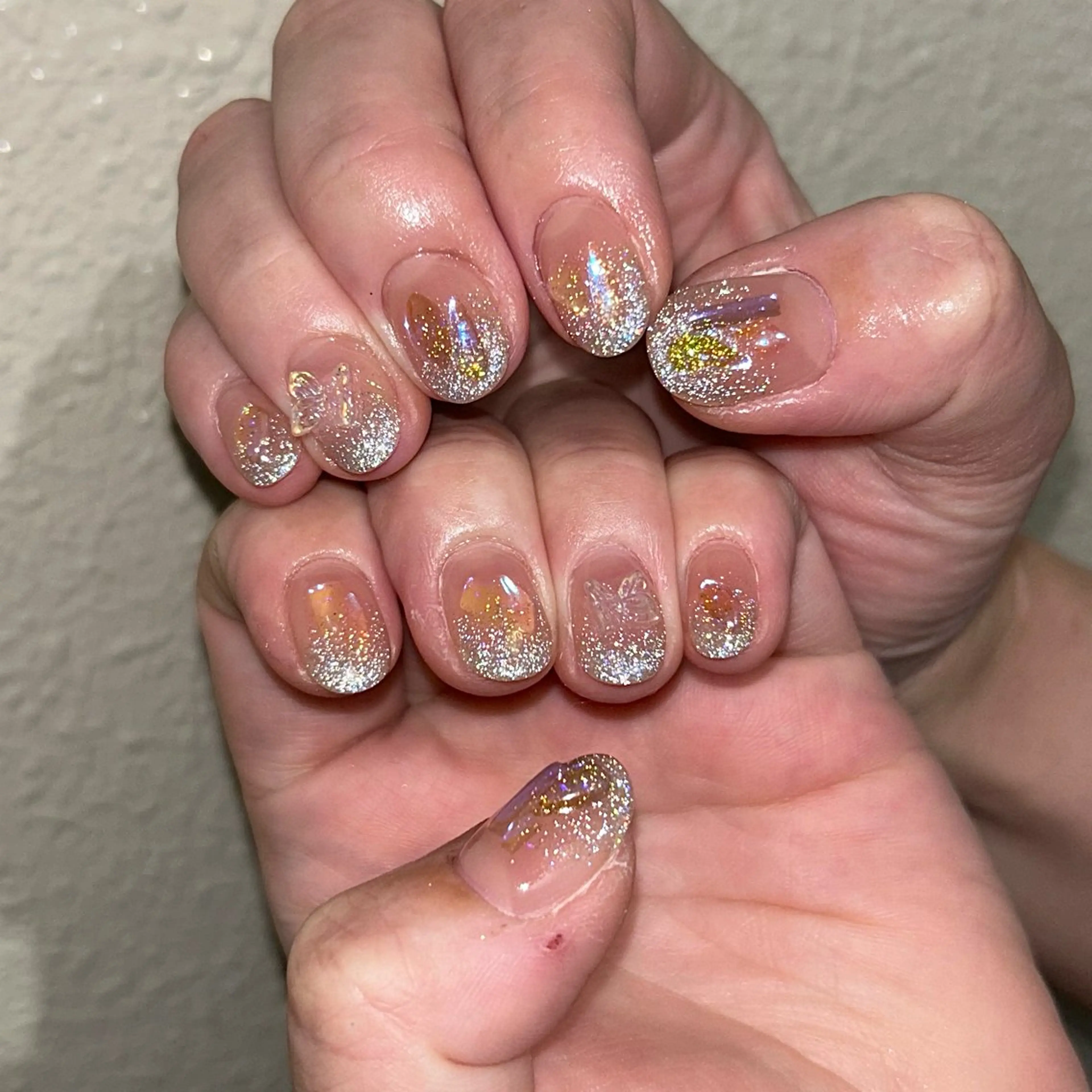 ネイル フラッシュネイル パラあり！フィルイン 美フォルムのネイルデザイン