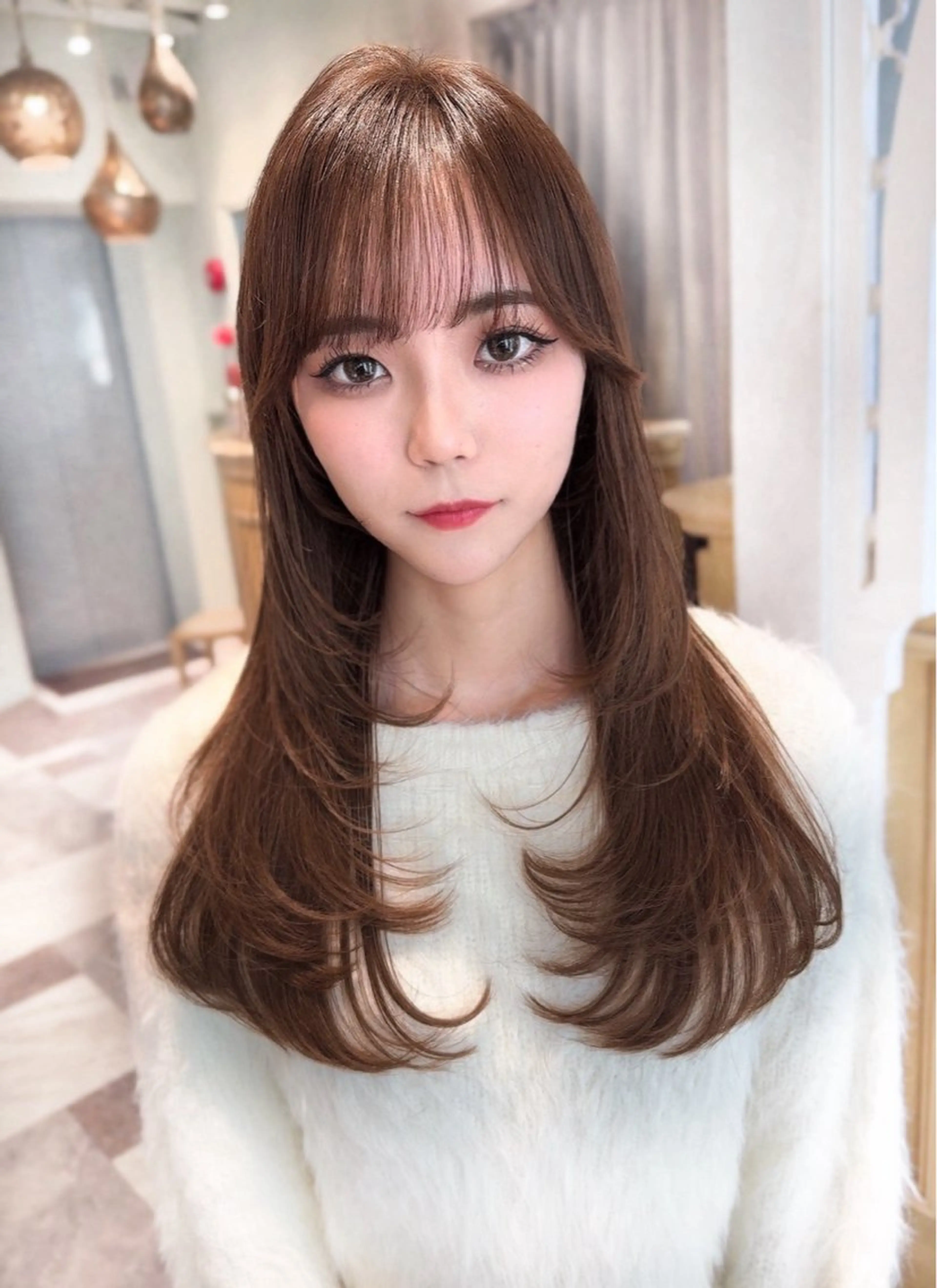 セミロング カラー ベージュカラー 黒髪 ブリーチ ブルーカラー ブルーブラック 木屋元一/透明感 /前髪/ショートボブのヘアスタイル