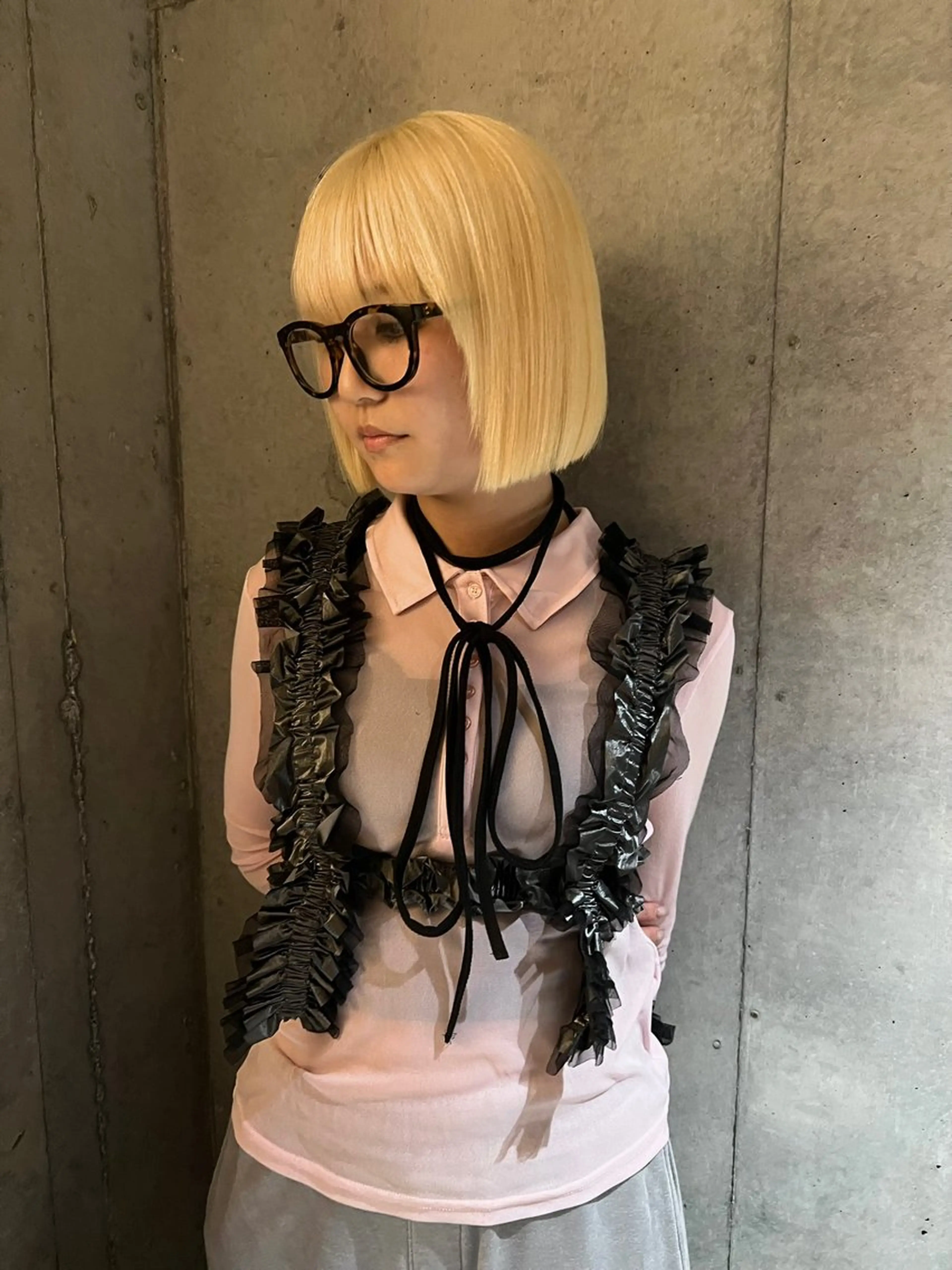 ミディアム ヘアカラー トリートメント 原宿美容師/複雑 履歴修正/きょたのヘアスタイル