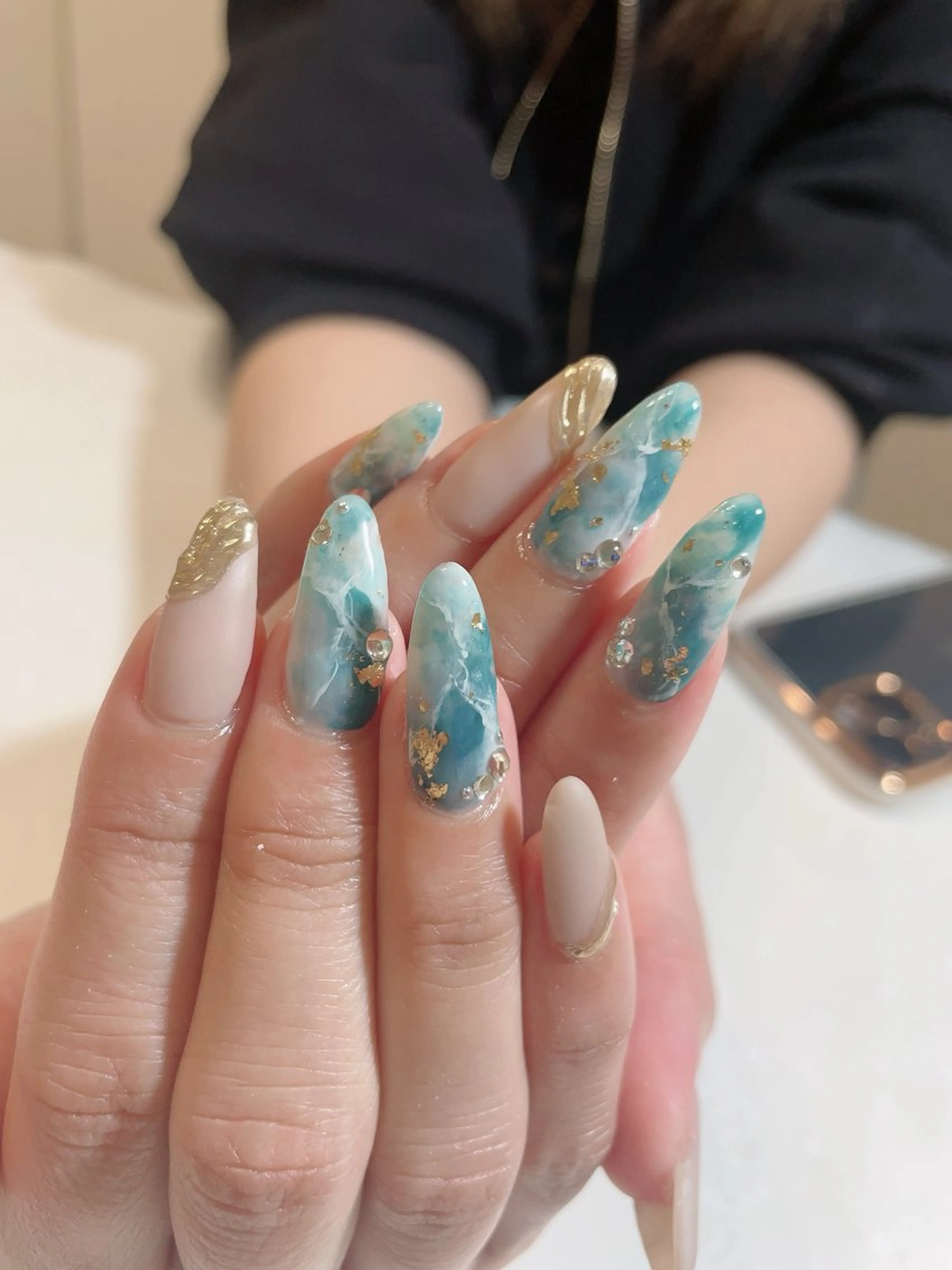 ネイル 大理石ネイル(マーブル) ニュアンスネイル ハンドネイル * haruのネイルデザイン