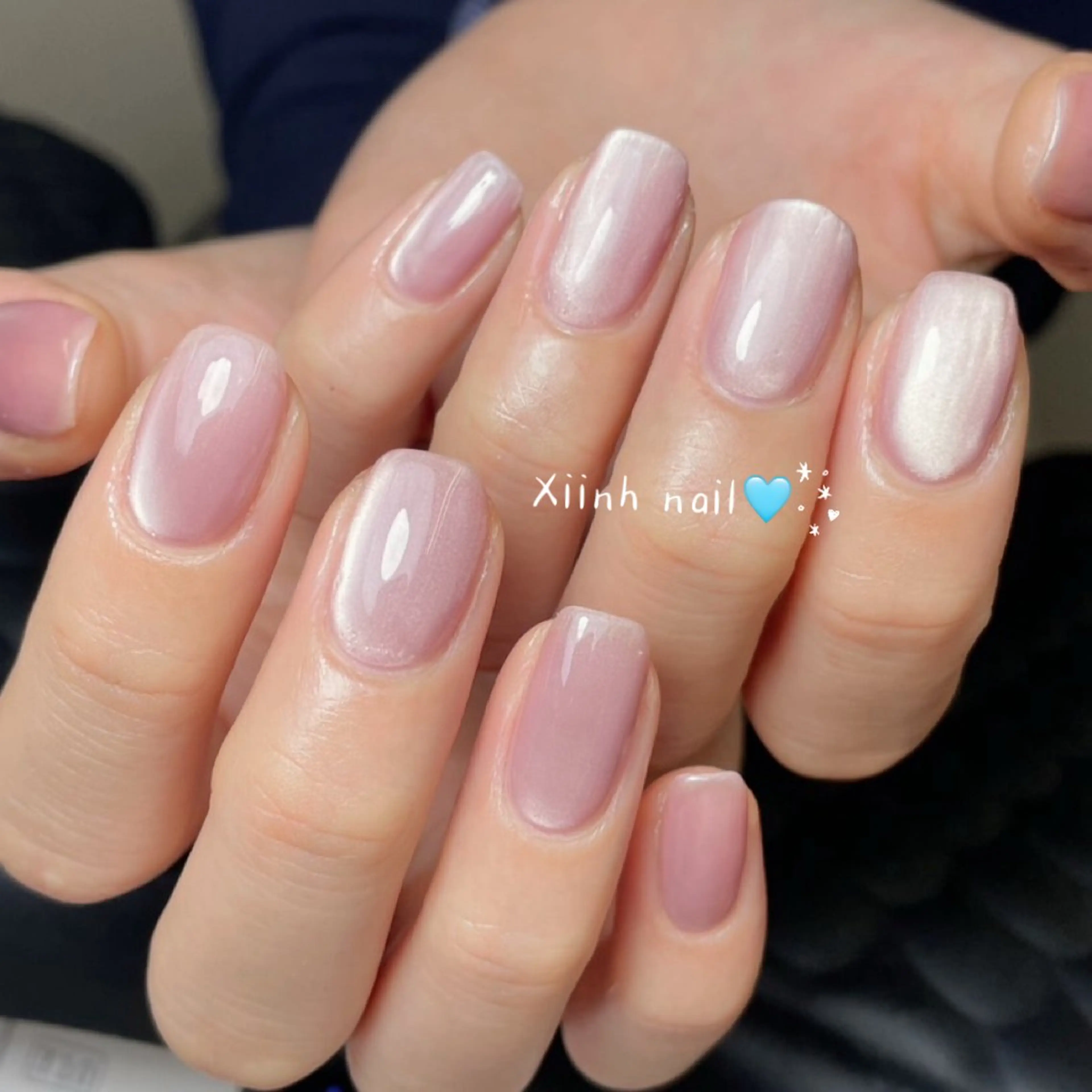 ネイル チークネイル 桜ネイル 長さ出し フットネイル ジェルネイル ハンドネイル XIINH NAIL SALONのネイルデザイン