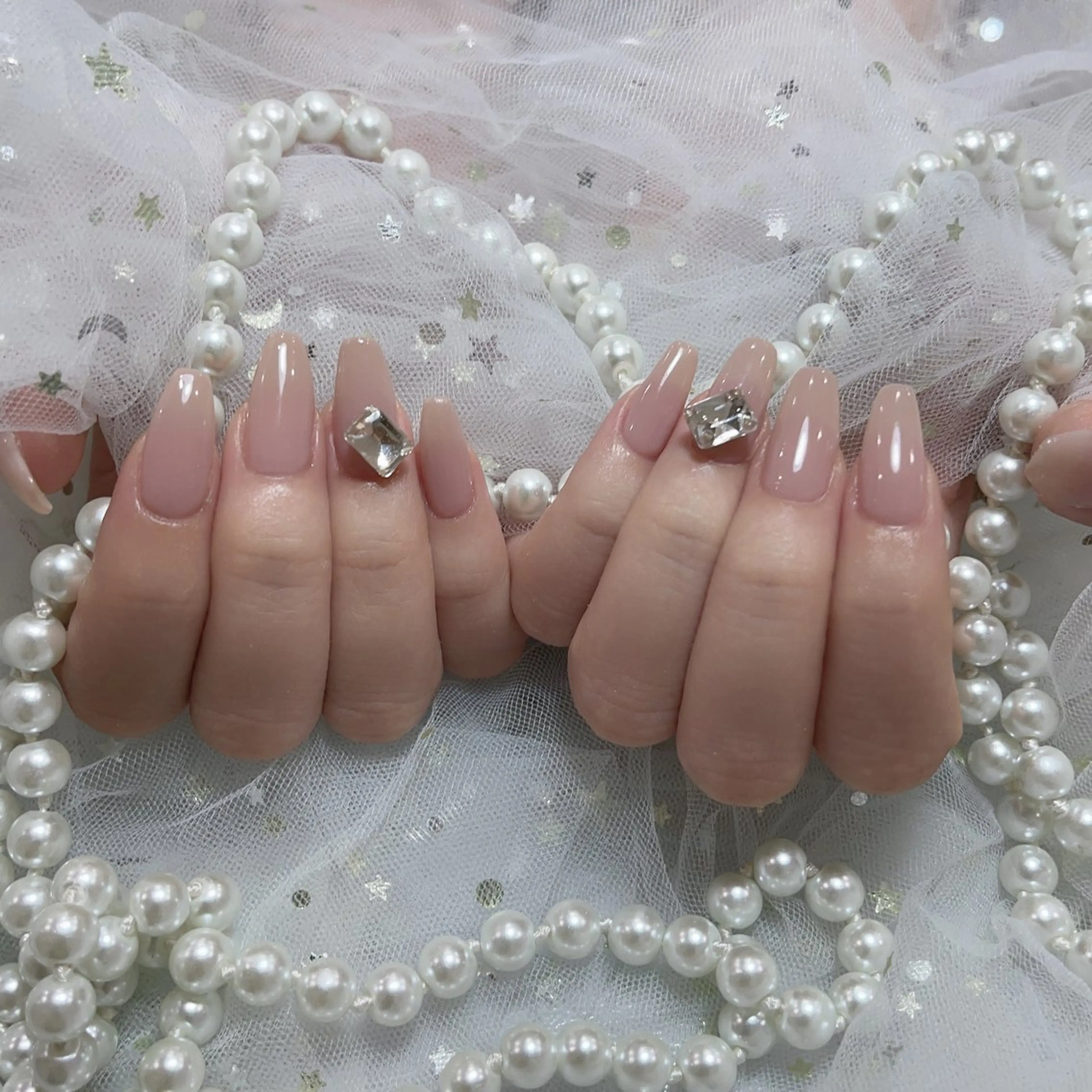 ネイル アートネイル フラッシュネイル フレンチネイル ガラスフレンチ グラデーション M2beauty Renaのネイルデザイン