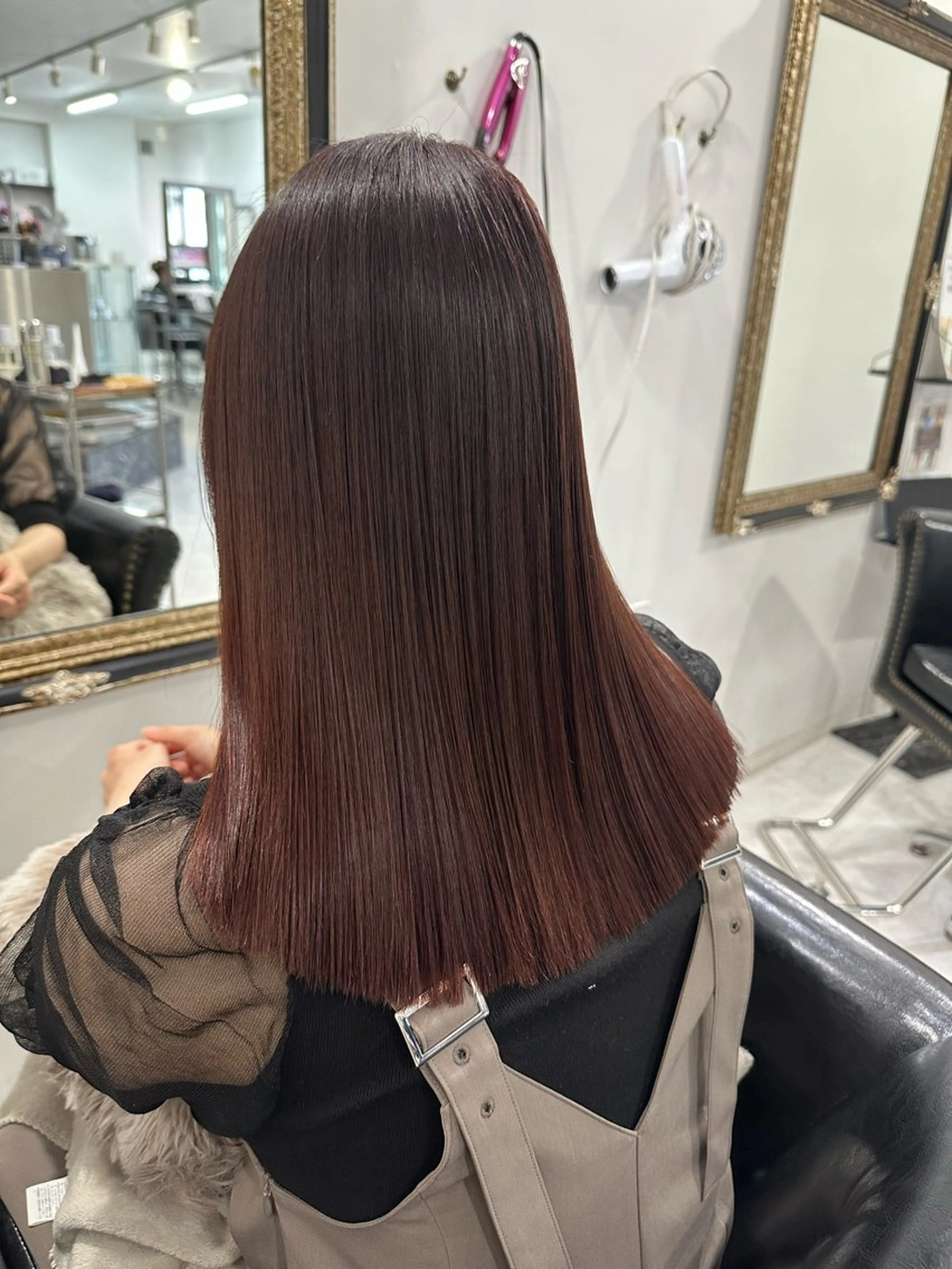 ロング 縮毛矯正 岡崎/レイヤーカット ／縮毛矯正/美髪のヘアスタイル