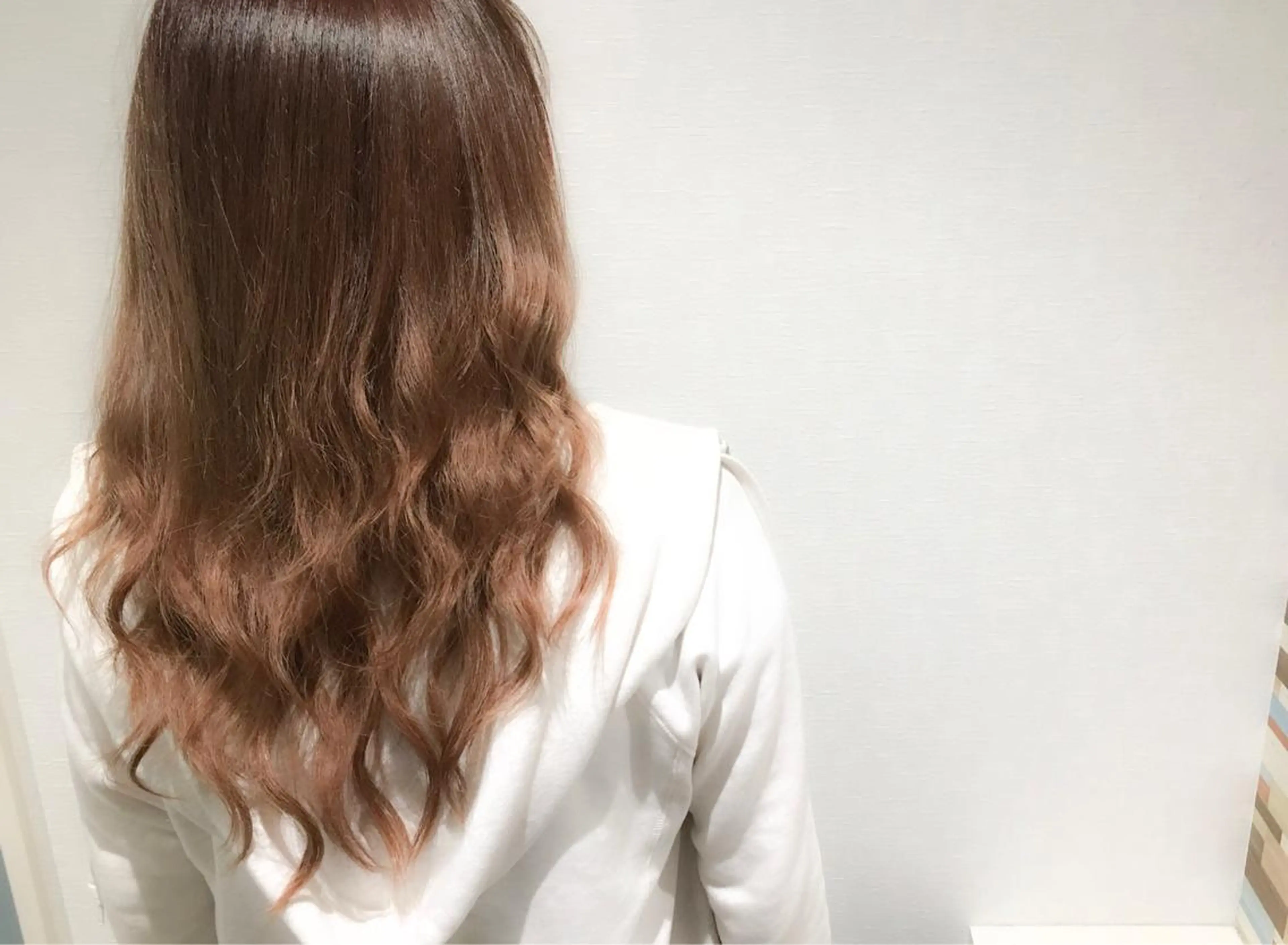 セミロング カラー ブラウンカラー オレンジ stylist Yukieのヘアスタイル
