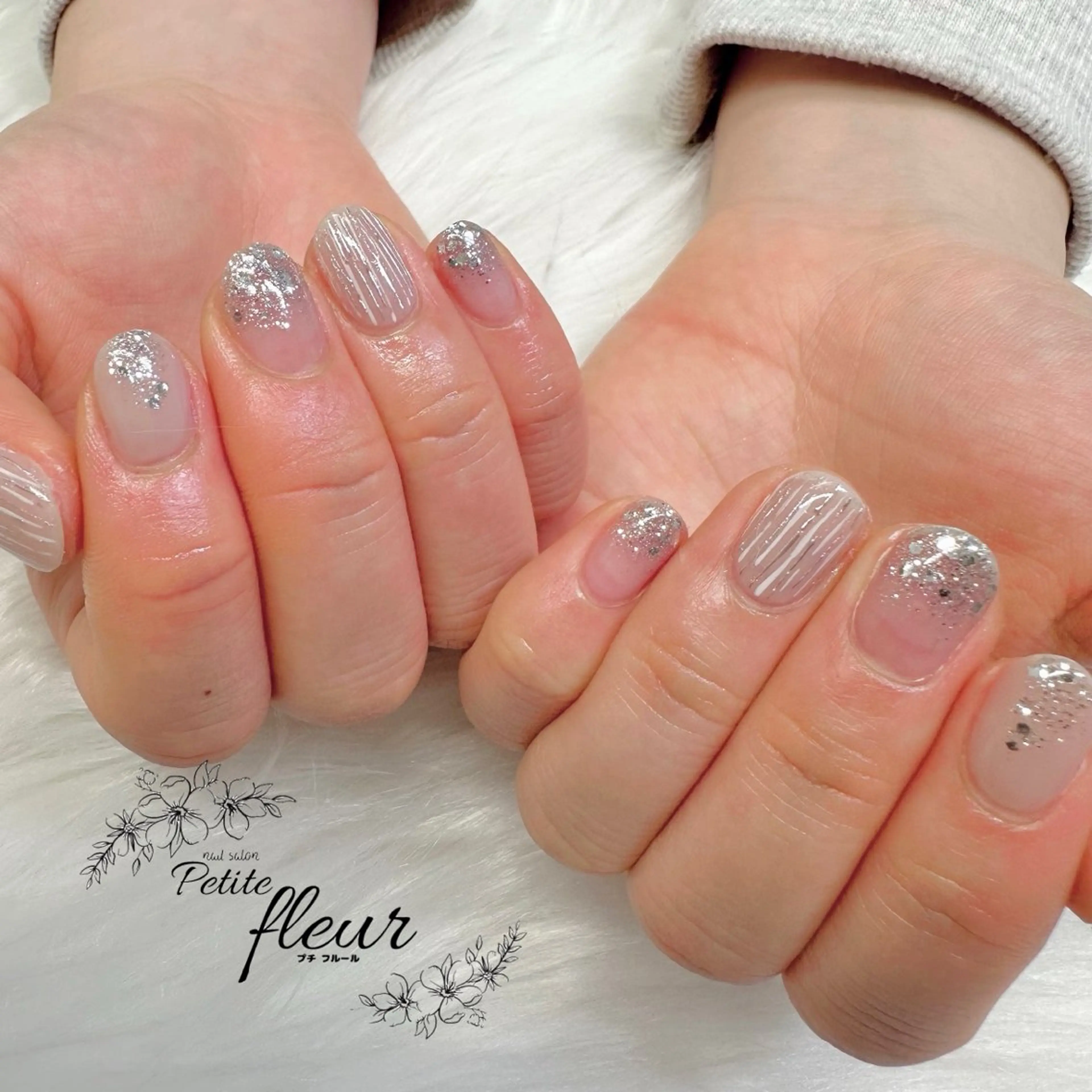 ネイル ミラーネイル シンプルネイル ❁⃘*。Petite fleur❁⃘*りさのネイルデザイン