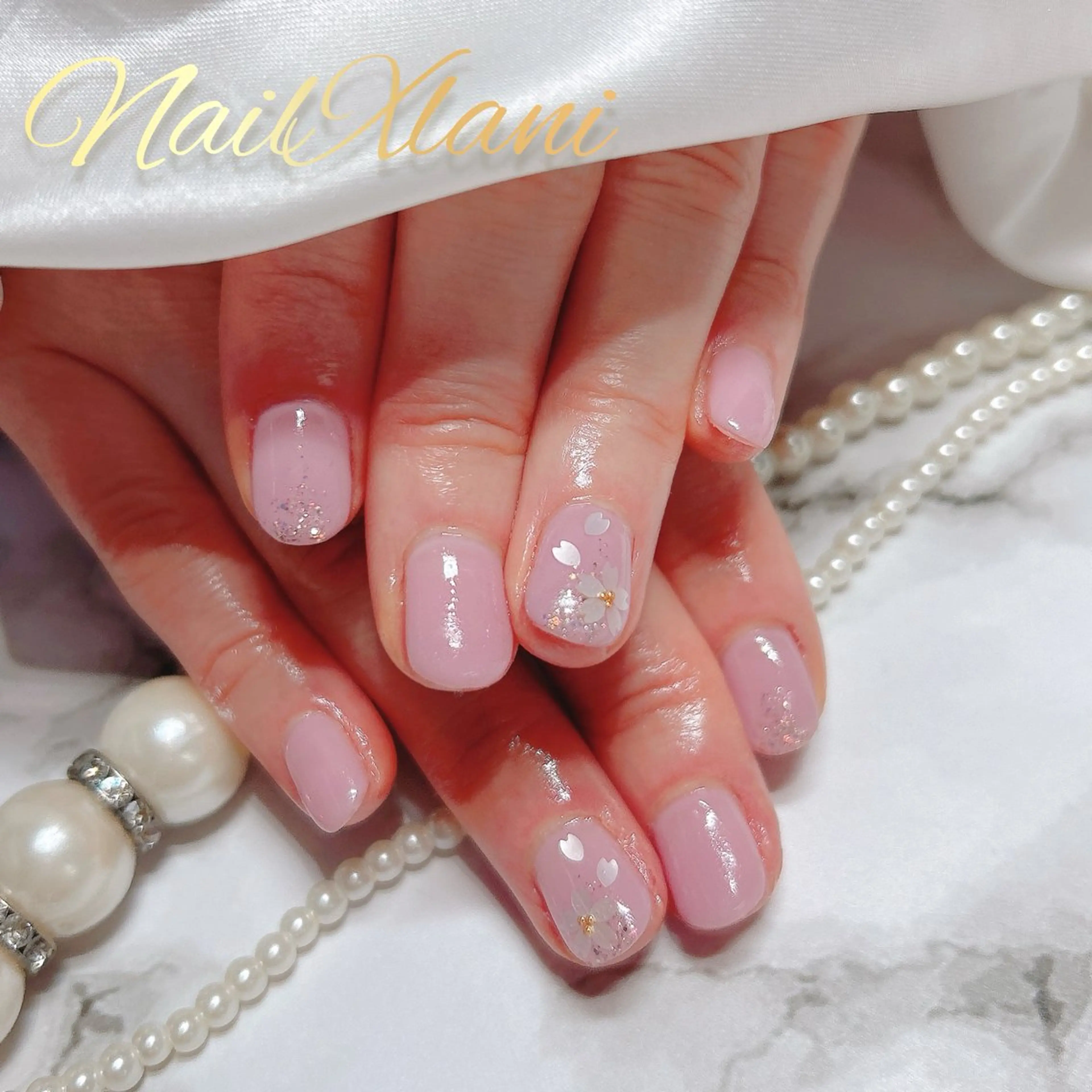 ネイル フットネイル ジェルネイル マグネットネイル パラジェル Nail×Lani 深爪矯正対応◎のネイルデザイン