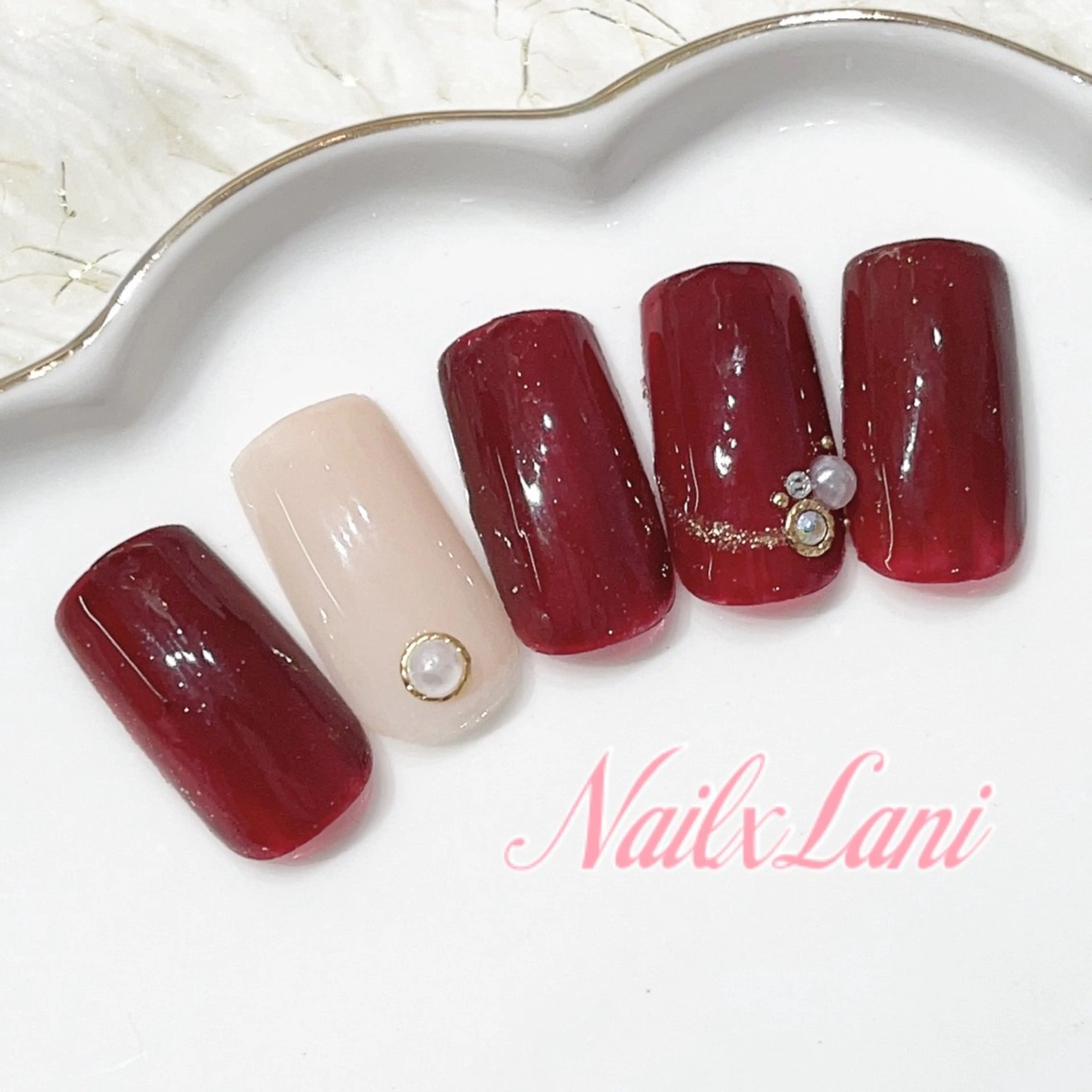 ネイル ボルドー 練馬駅近ネイルラニ 不細工爪90分で美爪のネイルデザイン