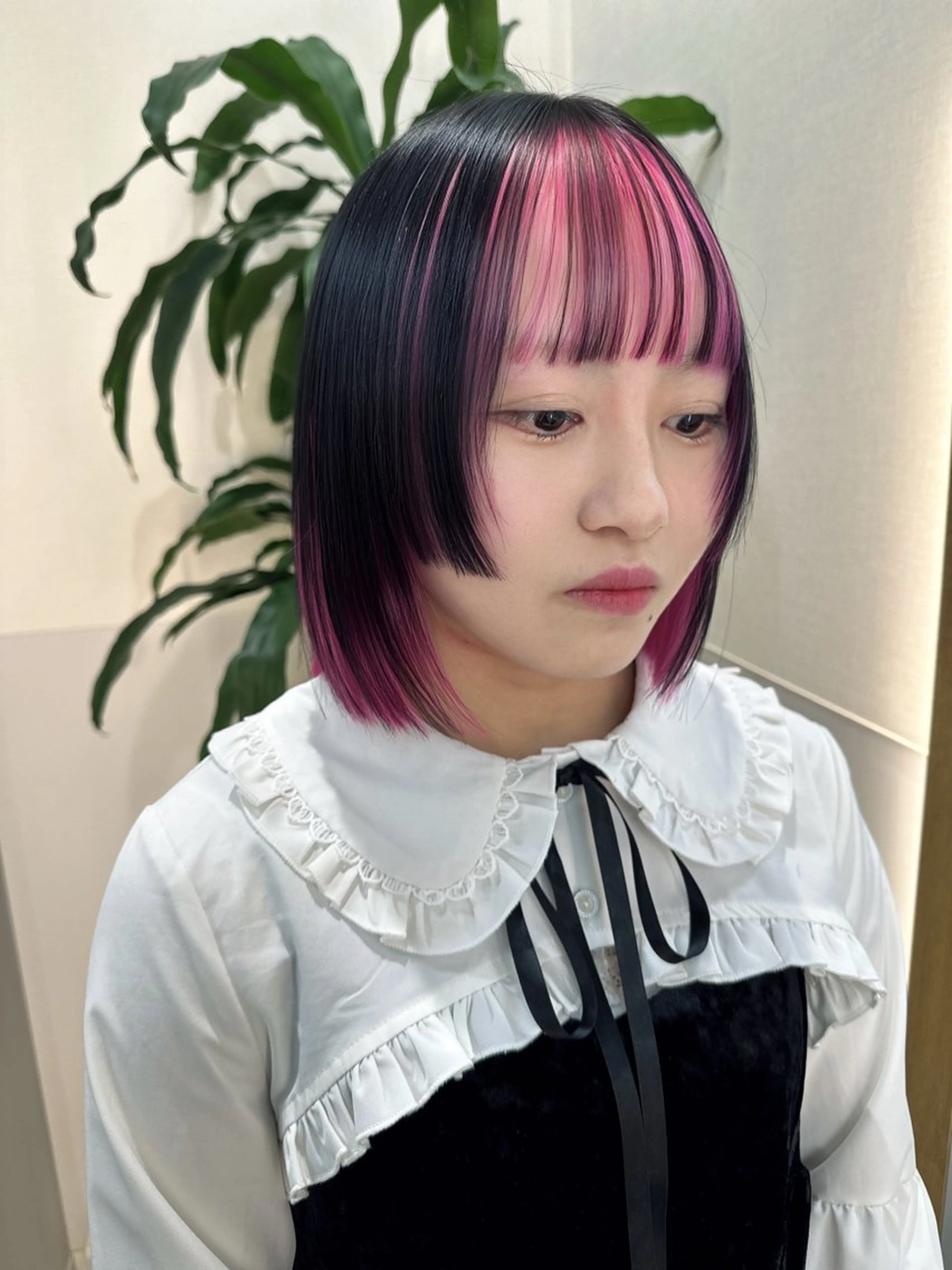 ミディアム カラー ヘアカラー トリートメント ヘアセット 🦋レイヤーカット ミドリカワ🦋のヘアスタイル