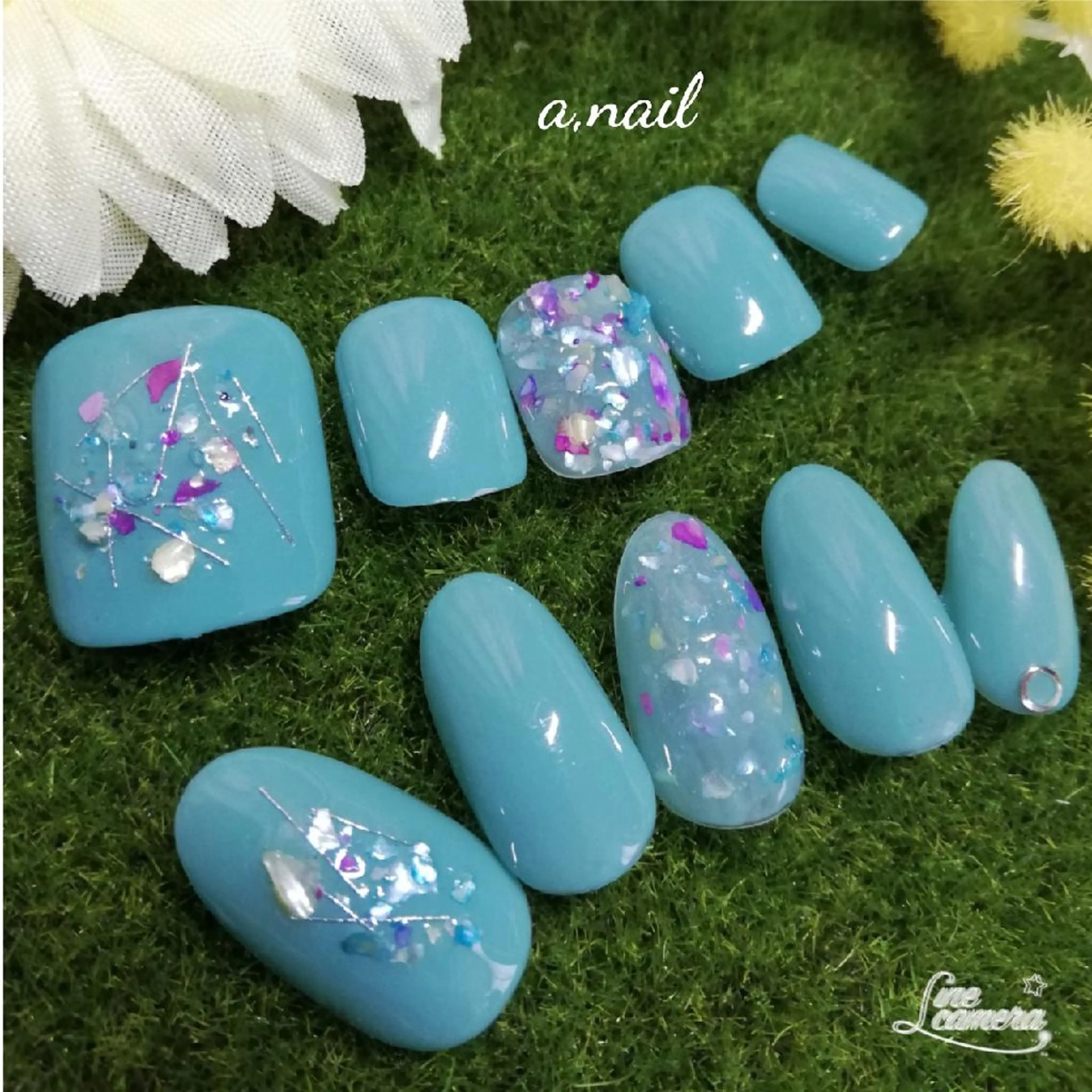 ネイル フットネイル おそろいネイル ネイルサロン エーネイルのネイルデザイン