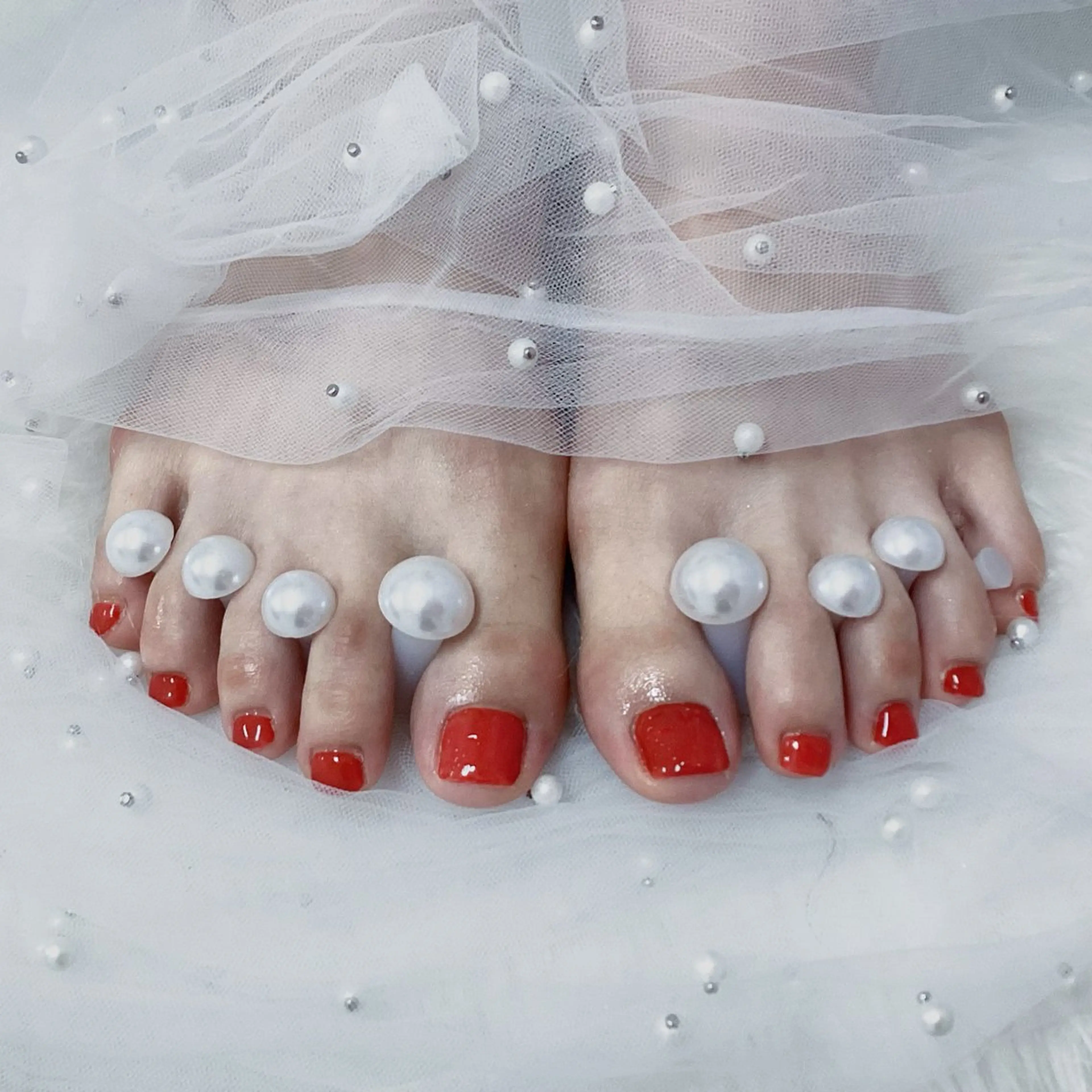 ネイル フットネイル ワンカラーネイル パーツ全部¥110 サロンミミのネイルデザイン