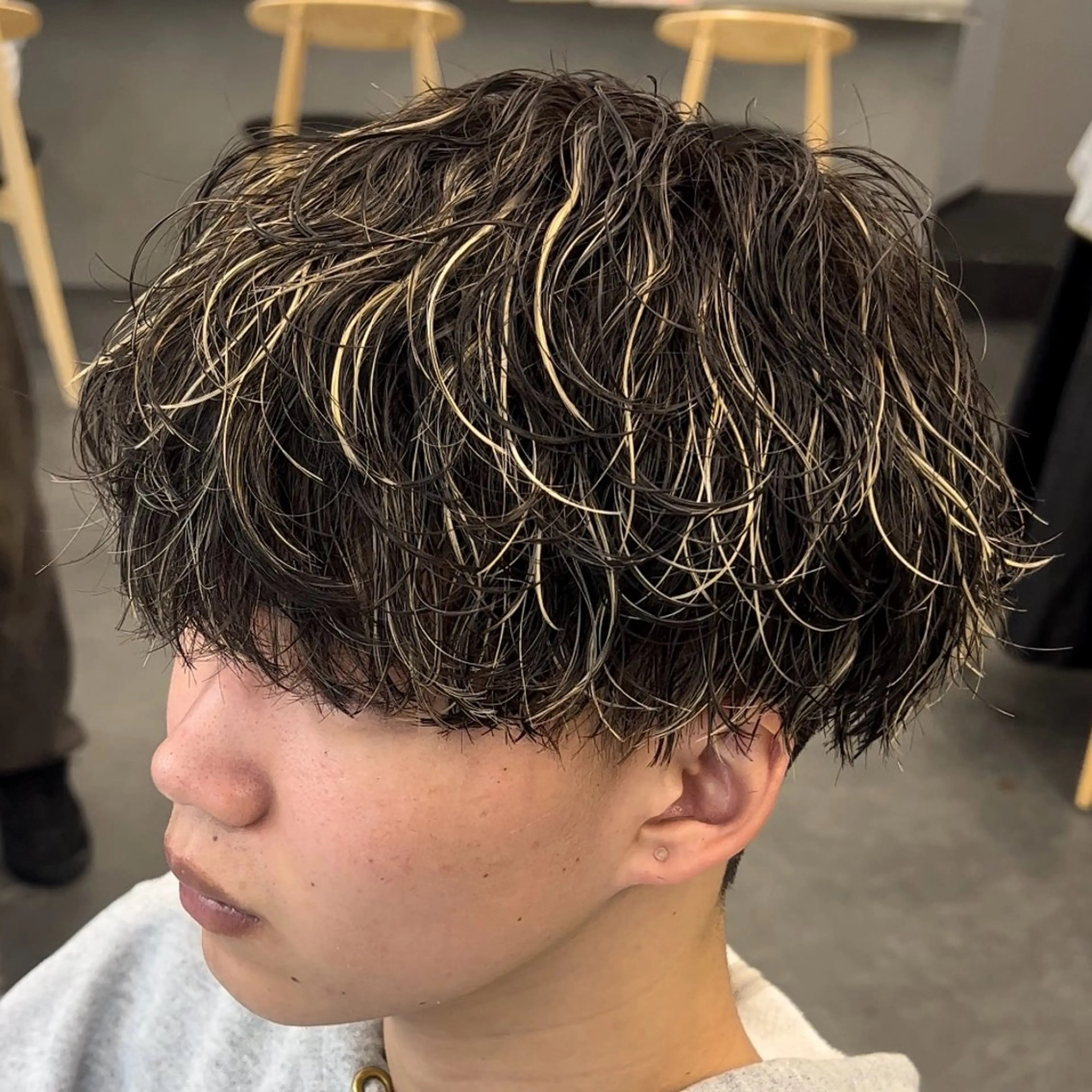 ミディアム カラー ヘアアレンジ メンズ fifth 石川 凪のヘアスタイル