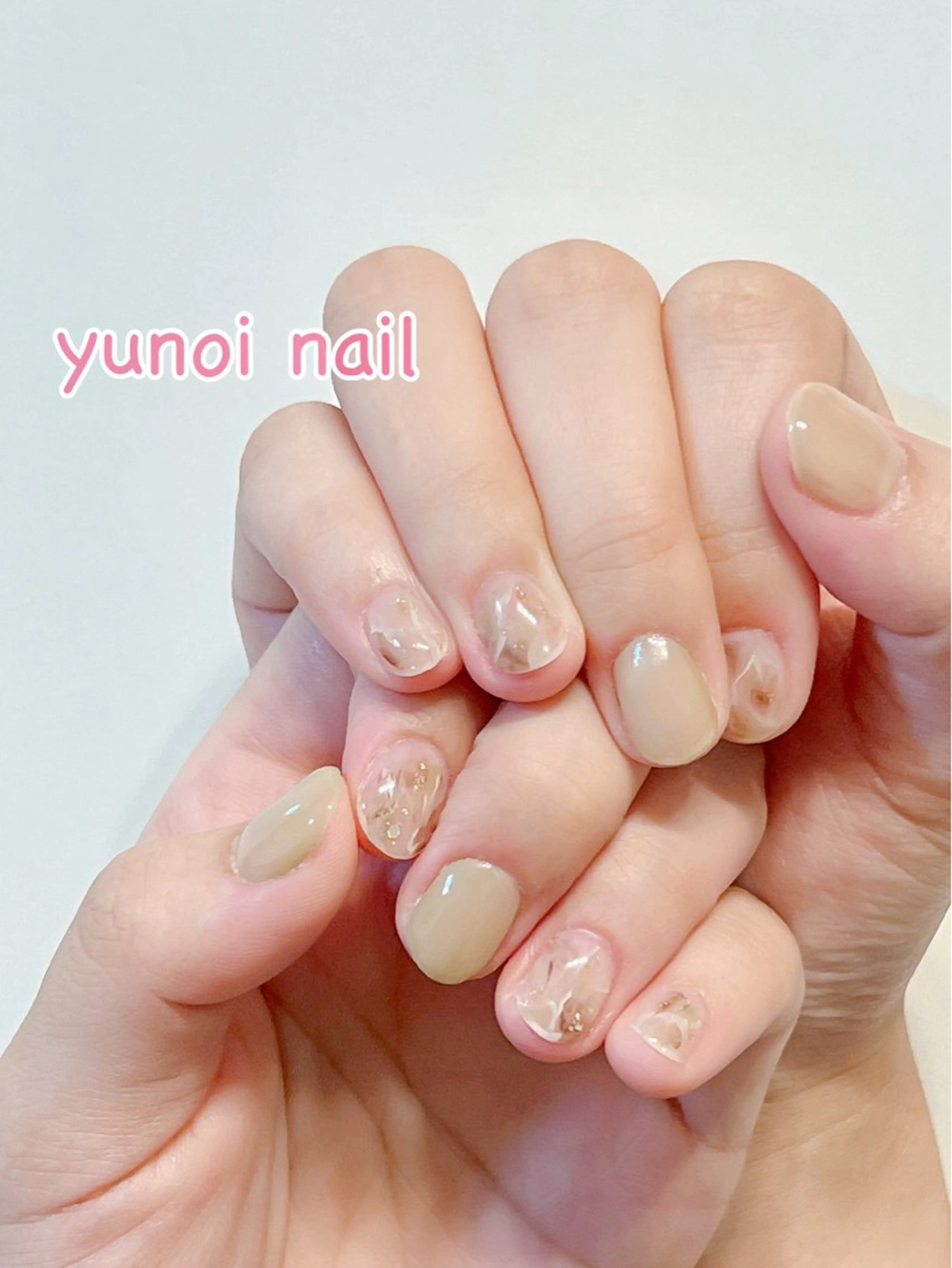ネイル ニュアンスネイル ワンカラーネイル ショートネイル yunoi nailのネイルデザイン