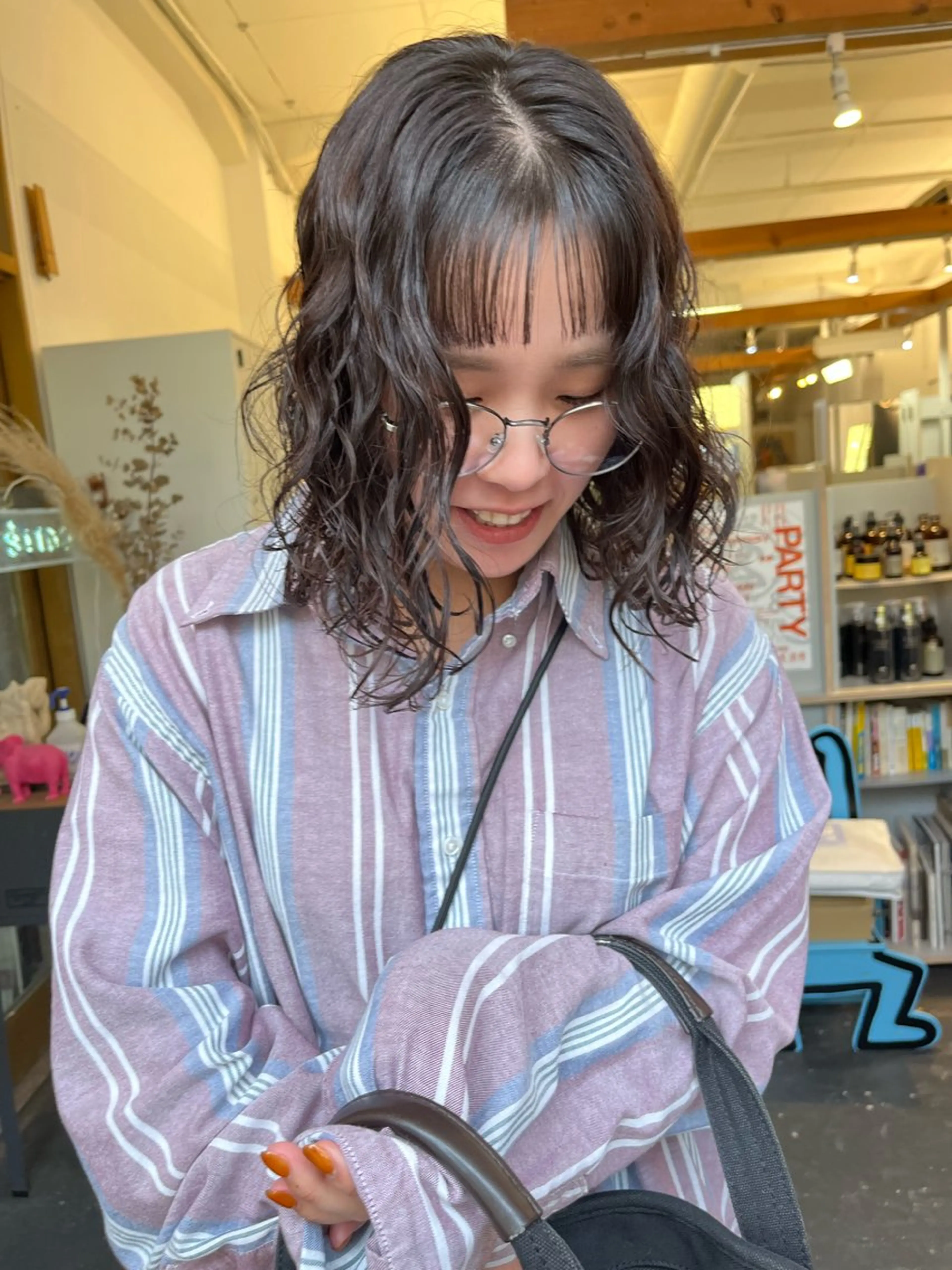 ミディアム カット ヘアカラー トリートメント 艶髪color💎髪 質改善ストレート大吉のヘアスタイル