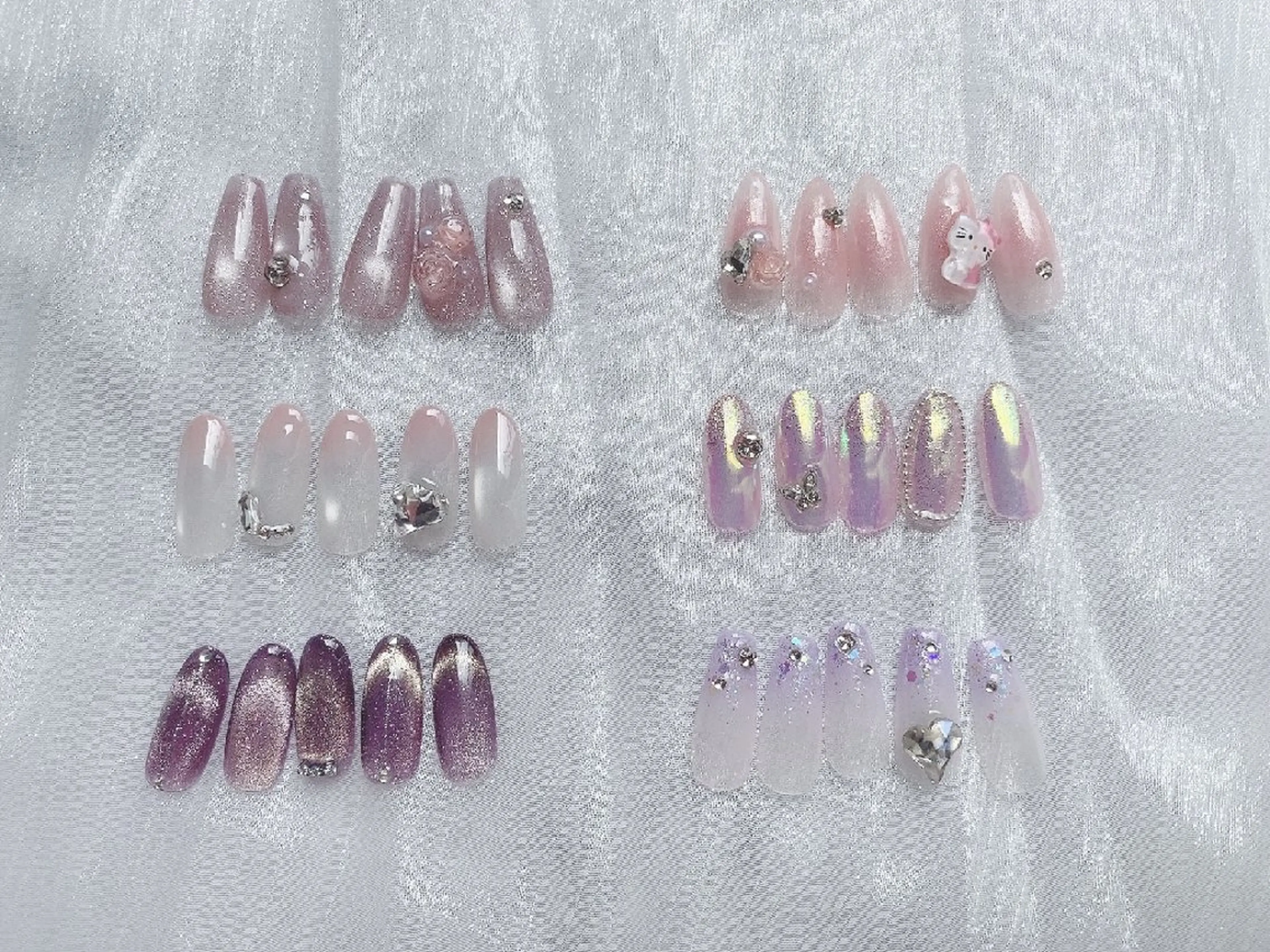 ネイル フットネイル フレンチネイル ジェルネイル ガラスフレンチ マグネットネイル ハンドネイル 🎀Arune *haruka*🎀のネイルデザイン