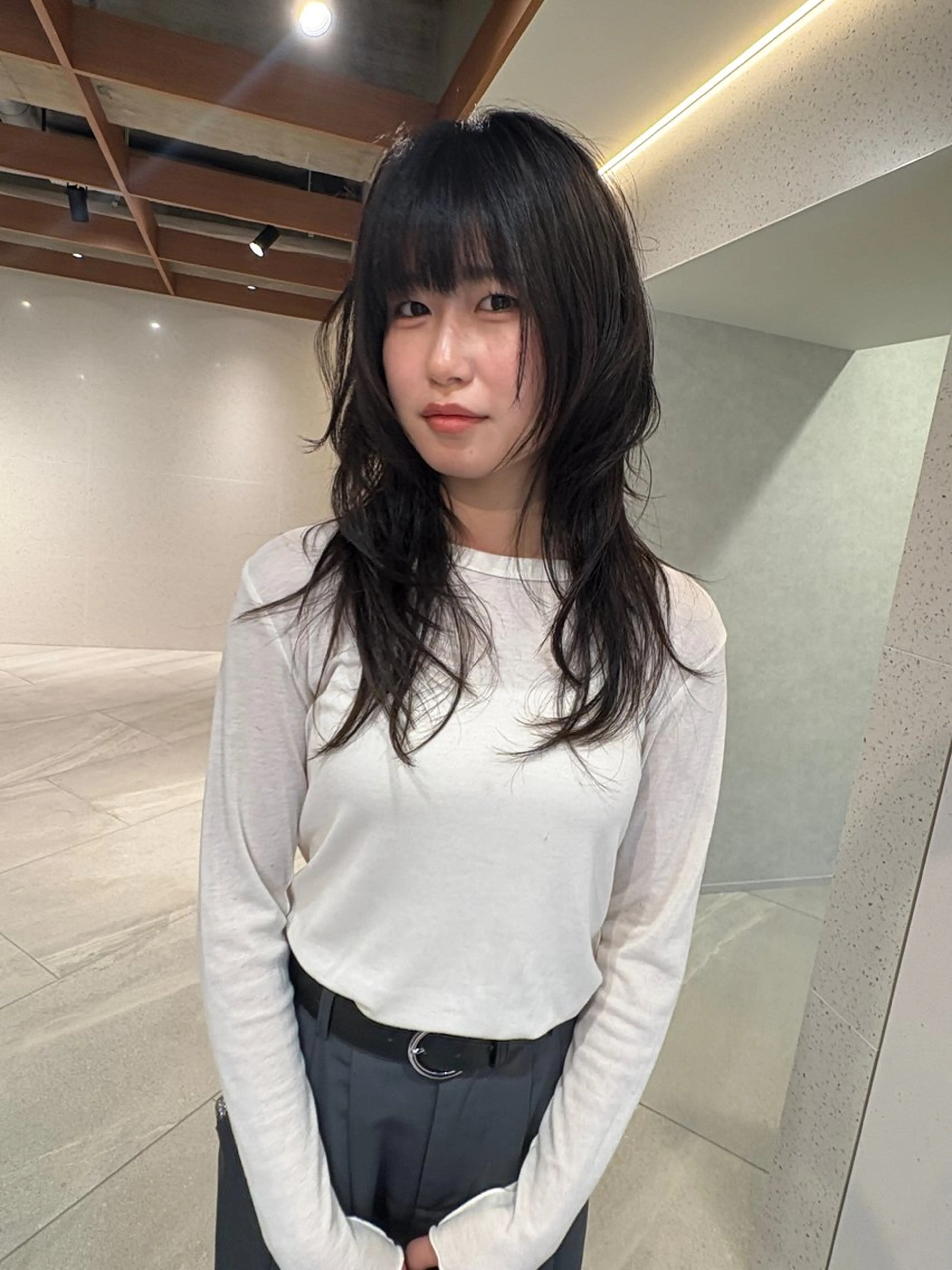 セミロング トリートメント カット 梅田/レイヤーカット /ミルクティーカラーのヘアスタイル