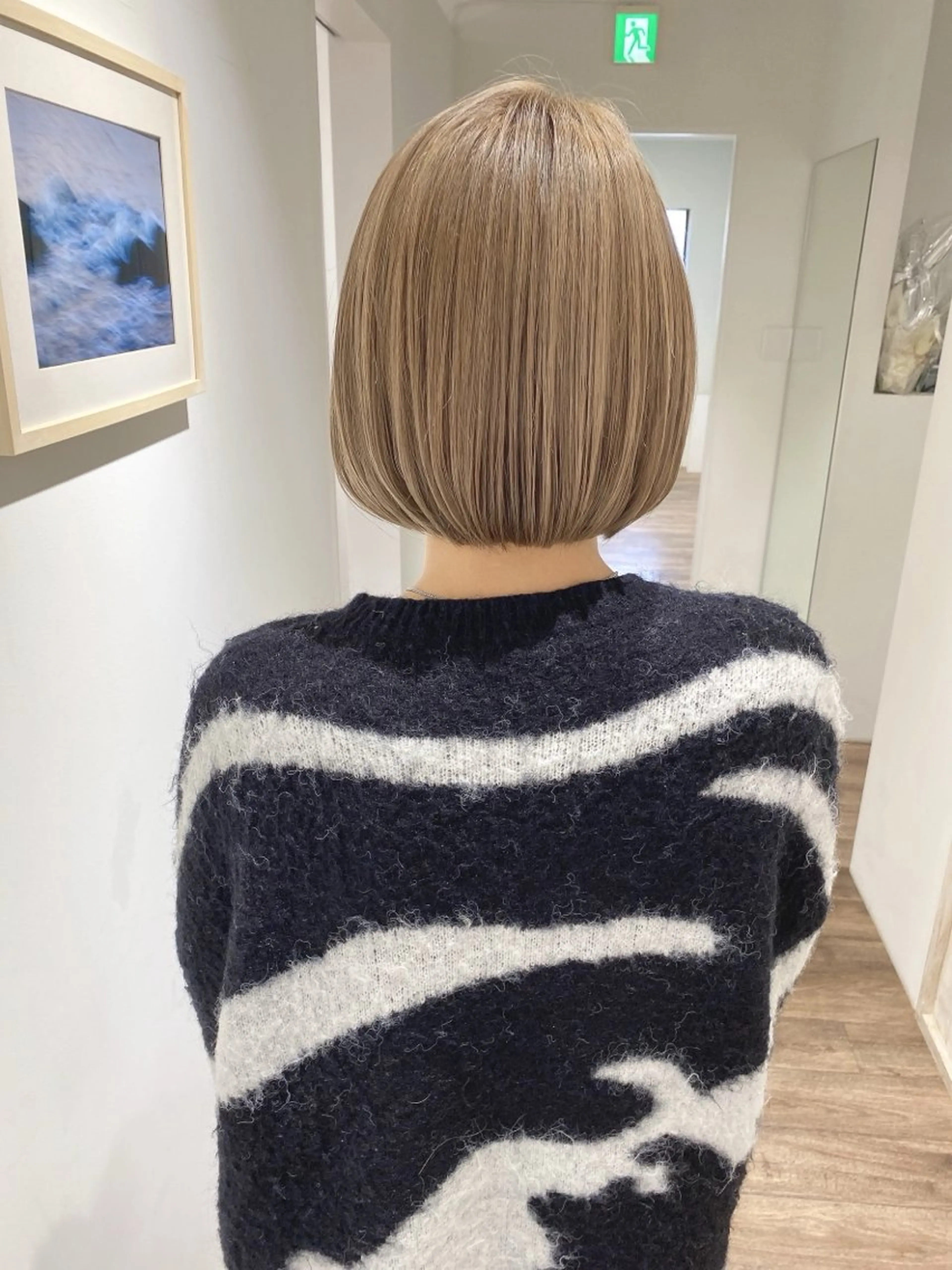 ミディアム カラー ベージュカラー ブリーチ ハイライト⭐️上野 高広のヘアスタイル