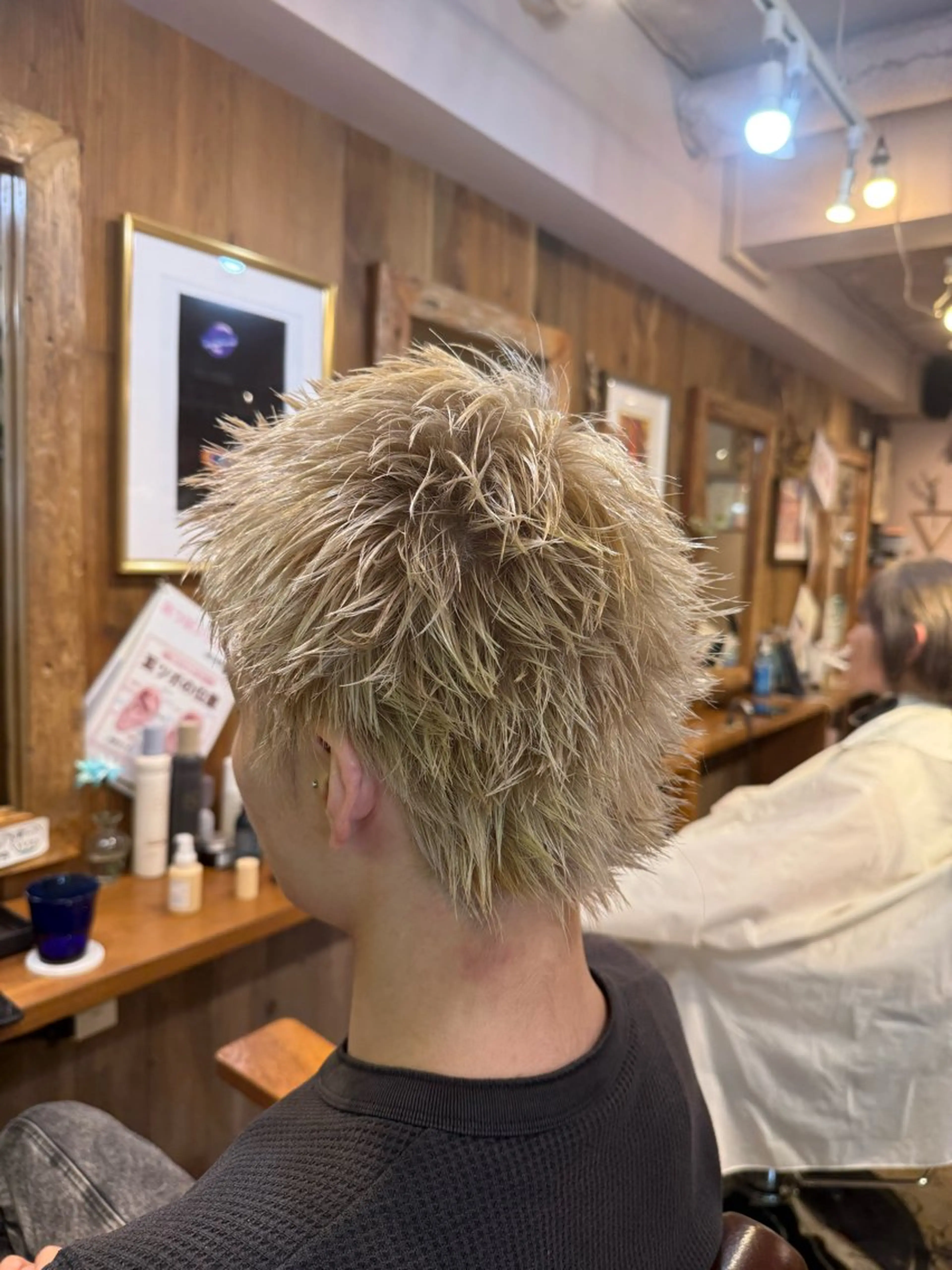 ショート カラー メンズ ブロンド ショートヘア メンズ特化/代々木 上原🌳目黒マヤのヘアスタイル