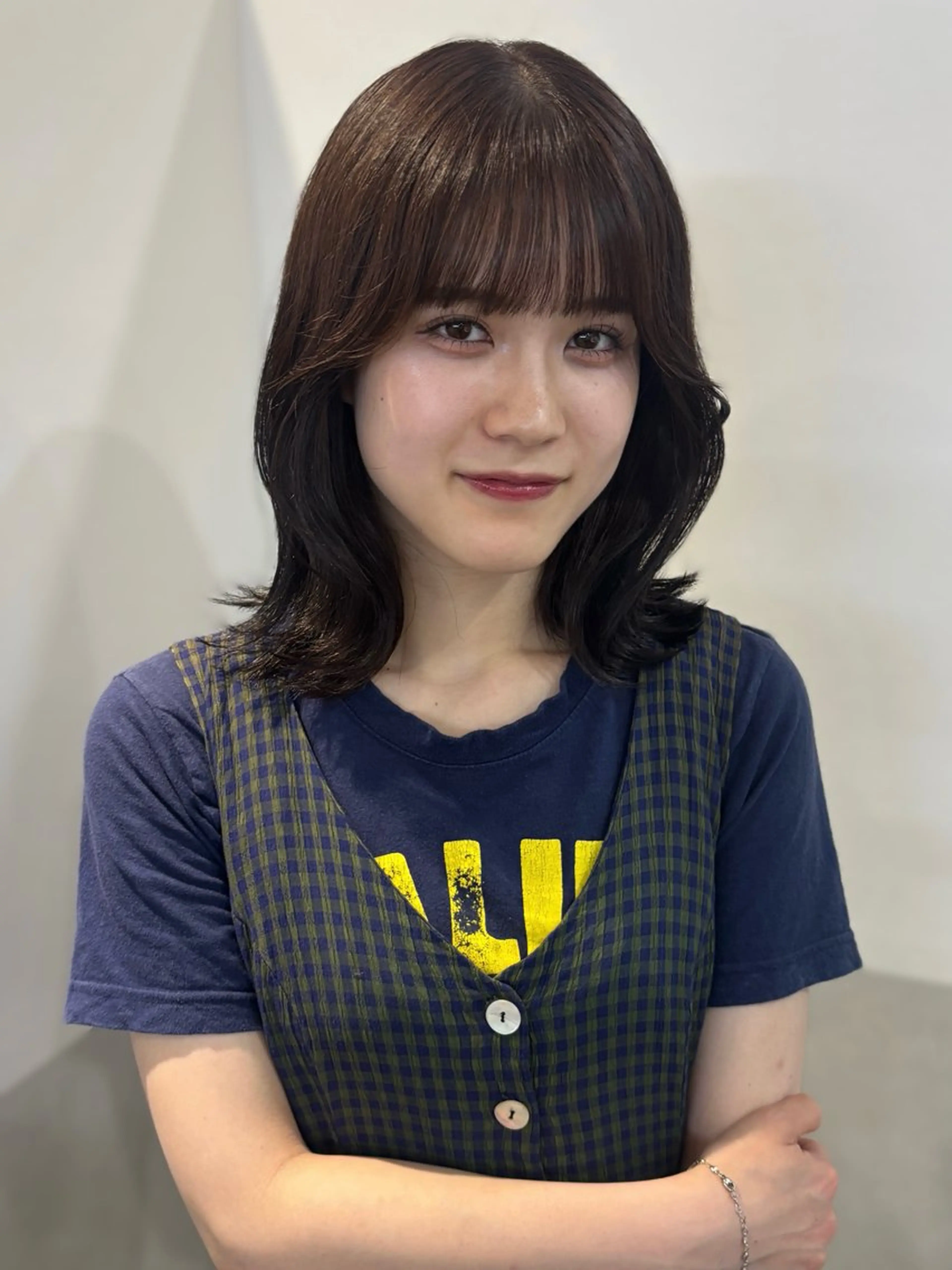 セミロング カラー くびれヘア カット ヘアカラー トリートメント 名駅/sHiHo/透 明感カラー✨🎀/のヘアスタイル