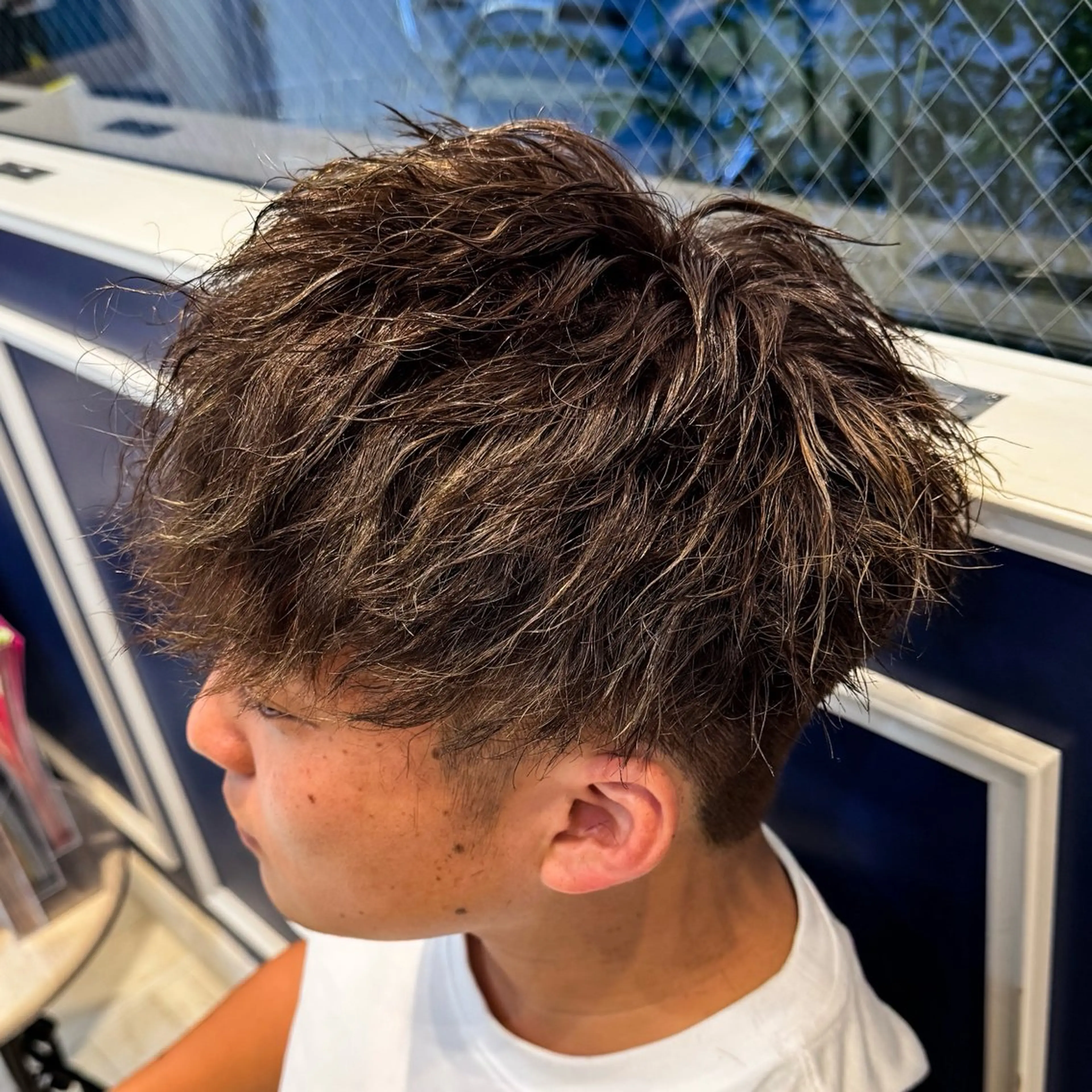 ショート パーマ メンズ カット 吉田 新平のヘアスタイル